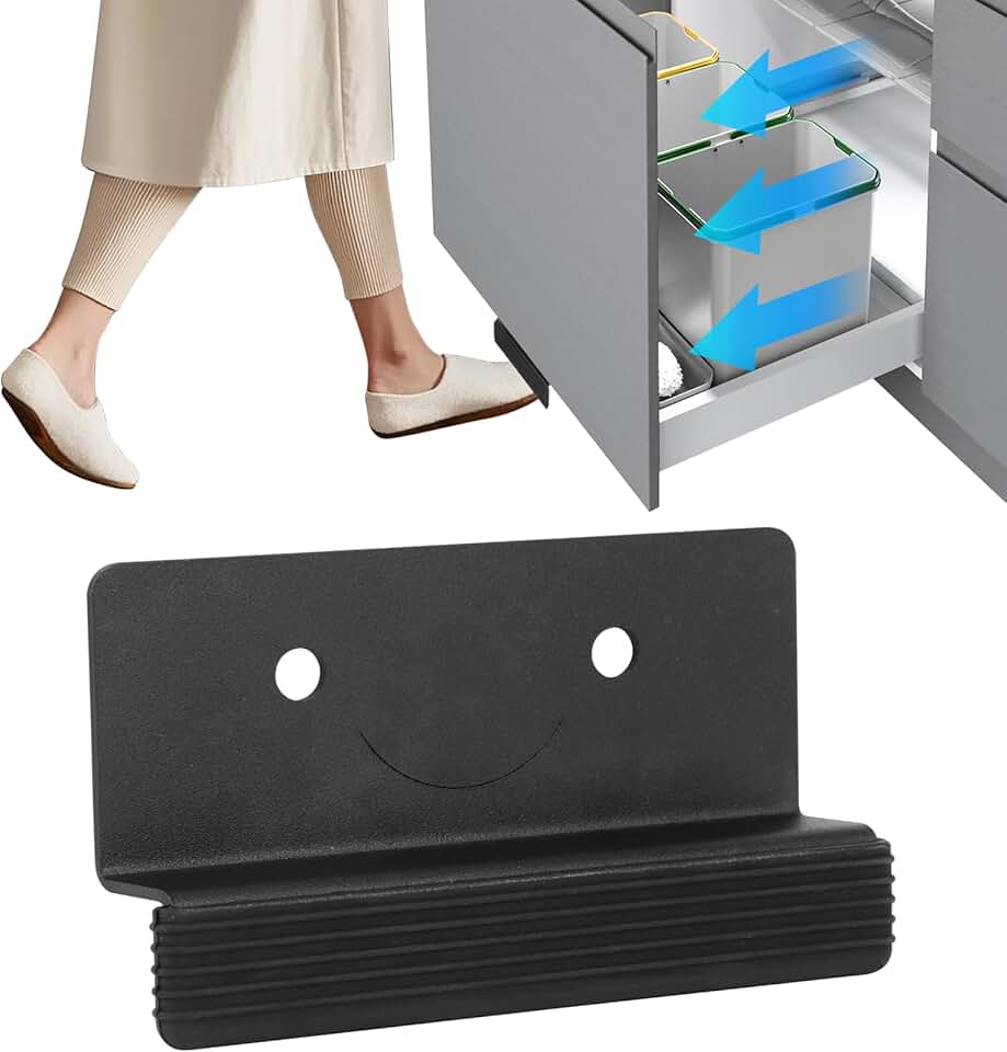 Hysagtek Foot Pull for Trash Cabinet Drawer, Cabinet Foot Pull, Touchless Hands Free Design for Full Overlay Cabinet Door