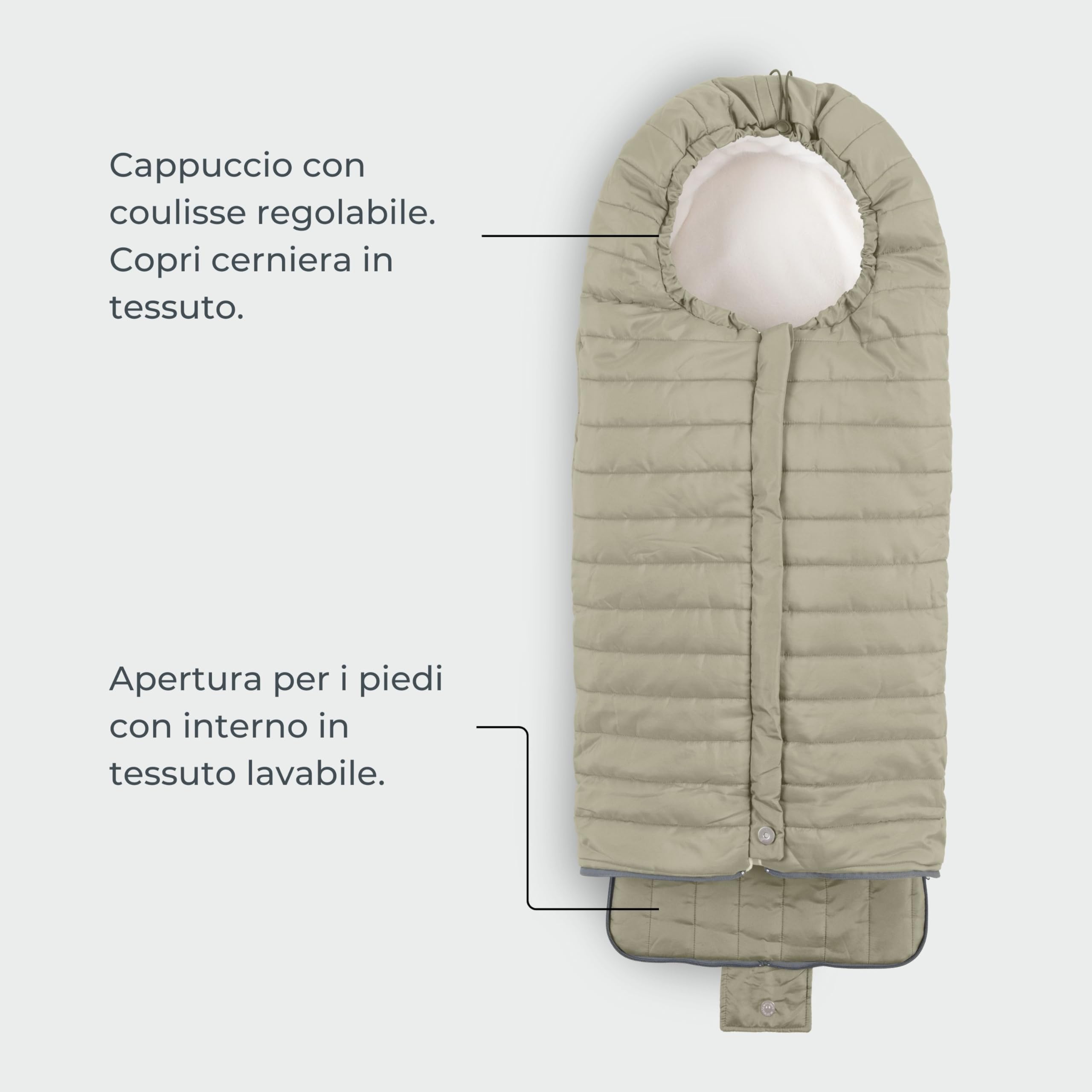 Nuvita Moovo 9658 Junior Slender | Sacco universale per passeggino | Massima Protezione dal Freddo da 6 a 36 Mesi (100cm) |Ultra Sottile, Leggero e Protettivo fino a -10°C | Blu Notte