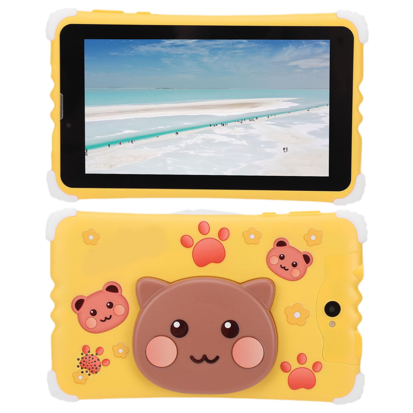 TARSHYRY Tablet per Bambini, Schermo HD 11 Pollici con Custodia Protettiva Robusta e Supporto, Memoria ROM Espandibile 128 GB per L'apprendimento dei Bambini, con Controllo Genitori e (YELLOW)