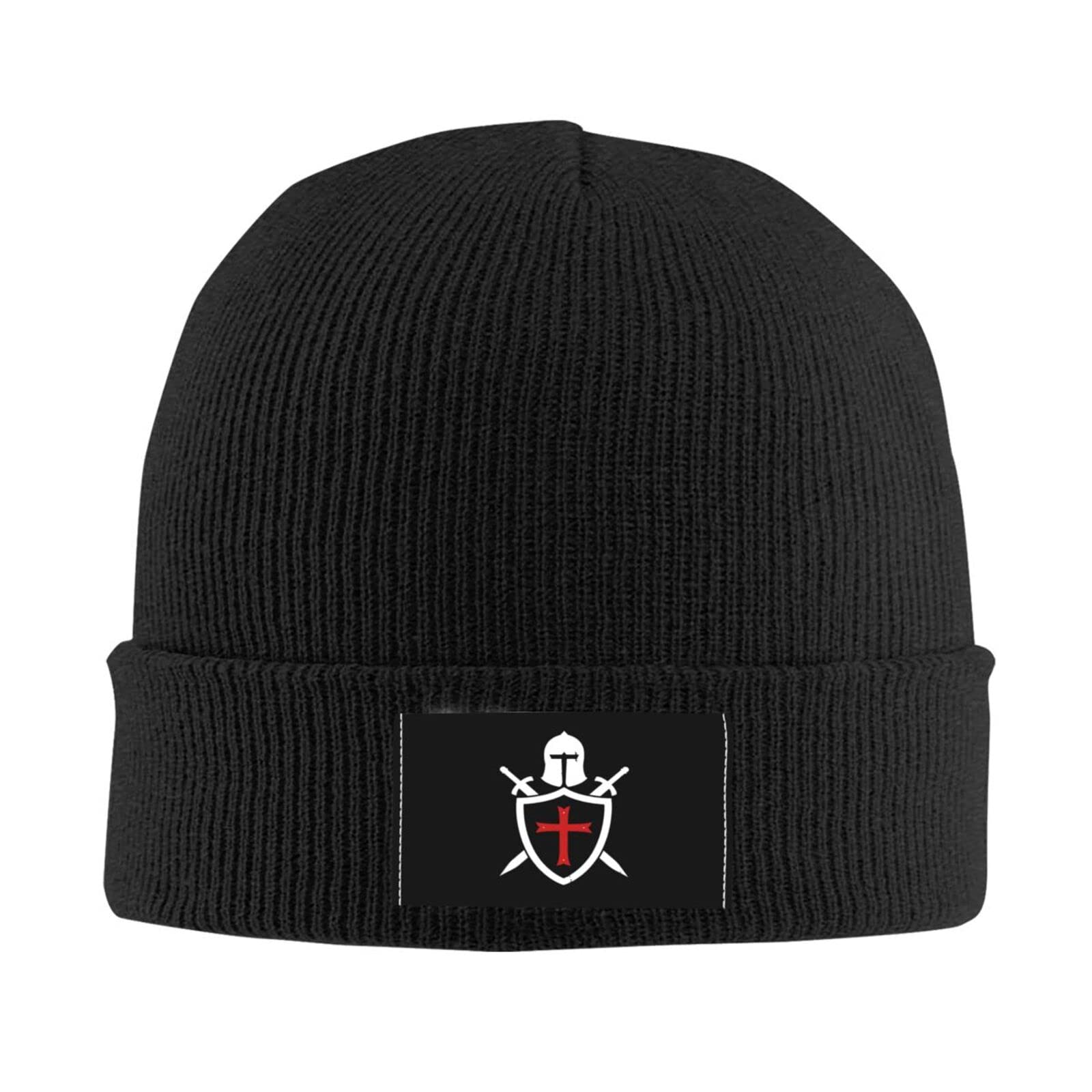 874 Women's Beanie Hat 612 Beanie Hat, Knights Templar Helmet Cross Slouchy Thermal Hat Adjustable Beanie For Men Unisex For Teens Yoga