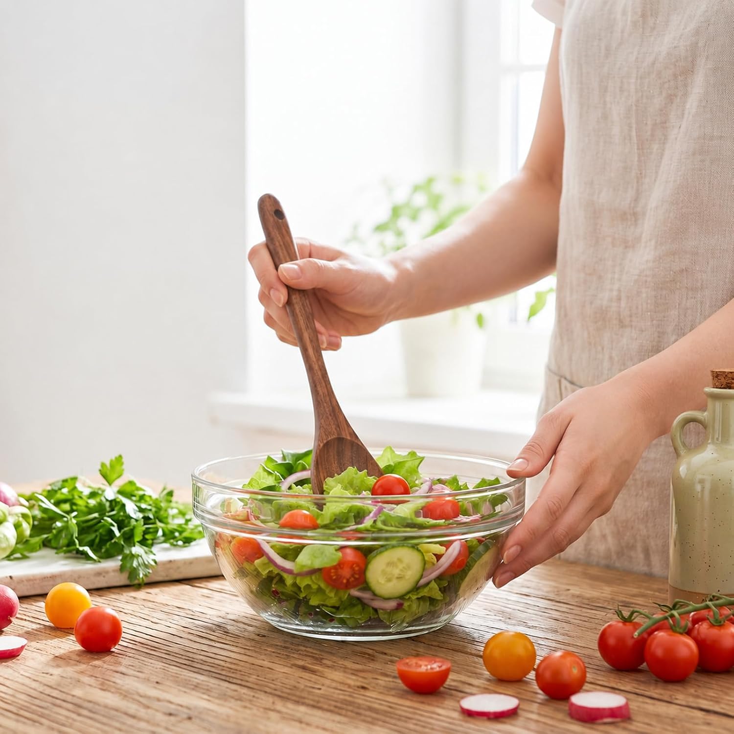 Wooden Cooking Spoon 14 Inch Good Grip Large Cooking Spoon