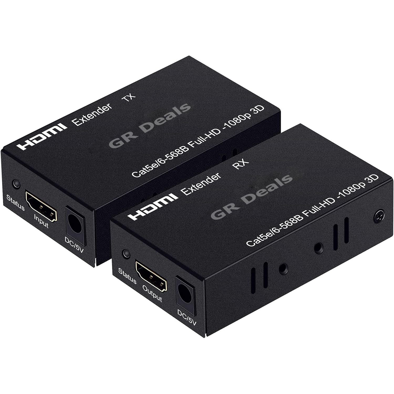 HDMI Extender 196ft Over Ethernet Single Cat5e/6/7 Repeater Balun Sender Transmitter Receiver Support 1080p 3D HDCP EDID.(Black)-image-46