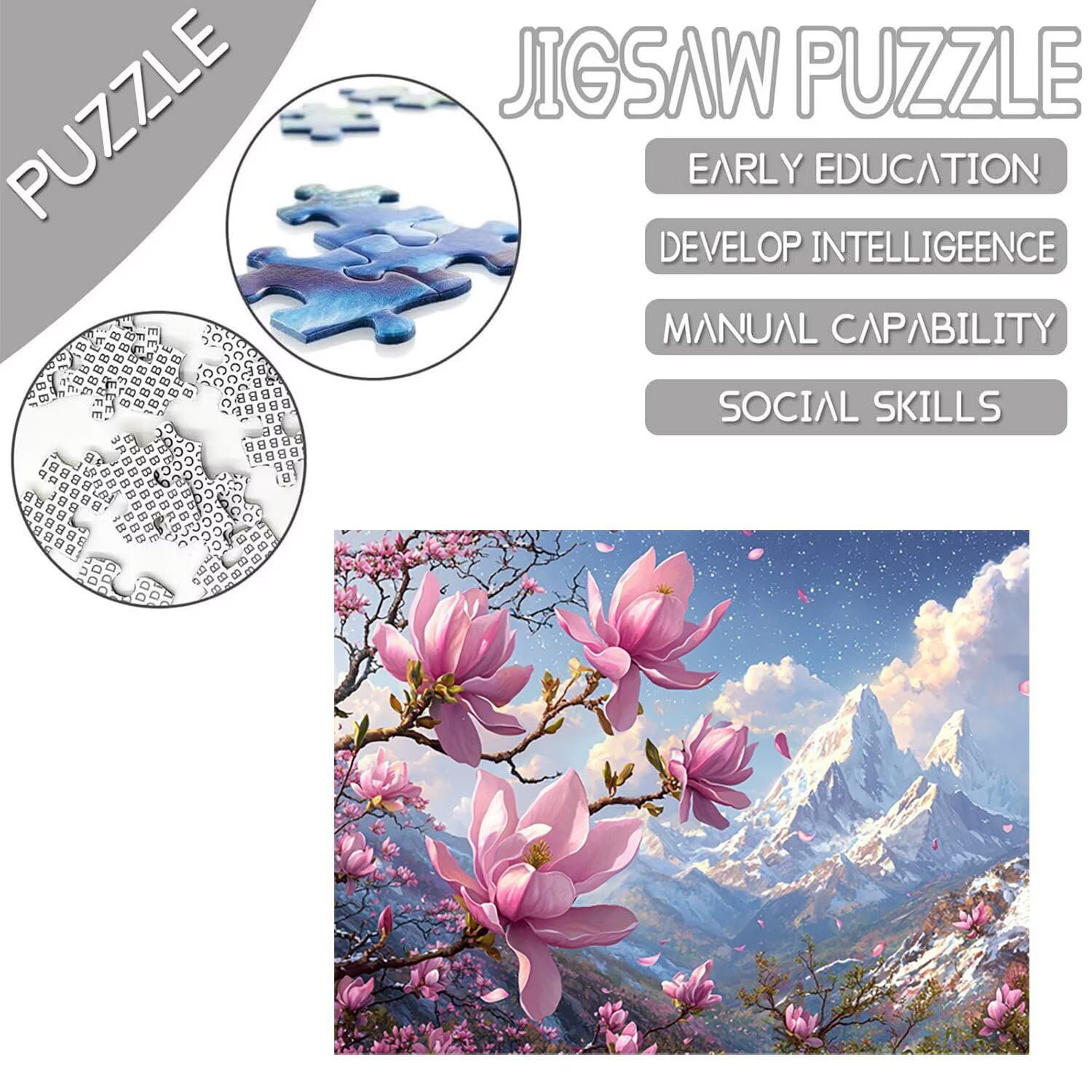 Puzzle de 6000 Piezas Puzzle Adultos 179x105cm Juego Educativo Regalos Rompecabezas para Adultos y niños a Partir de 14 Años, Regalo Creativo para la Relajación - (Orquídea de Jade) t-946