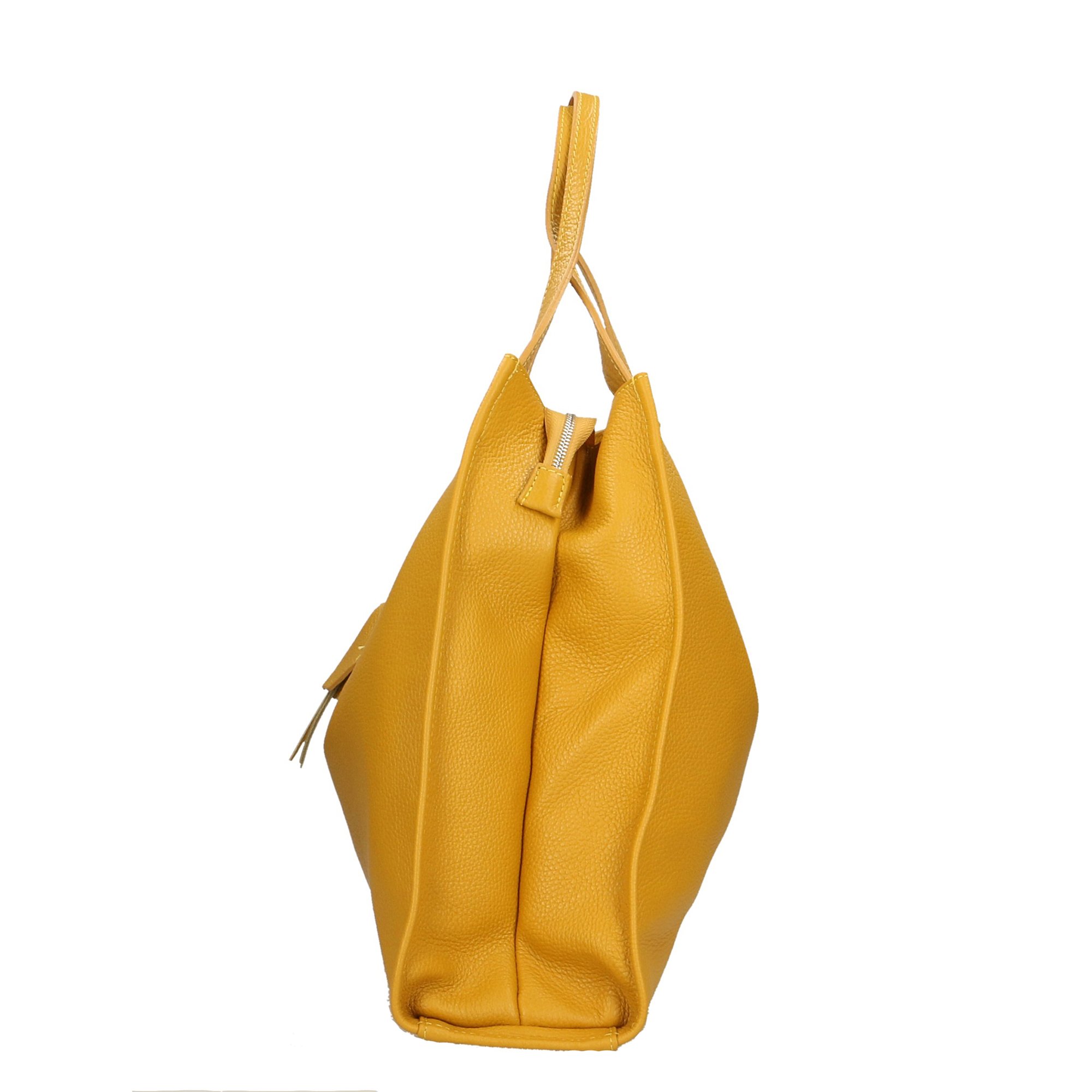 Aren - Shoulder Bag Borsa a Spalla da Donna in Vera Pelle Made in italy - 40x36x10 Cm