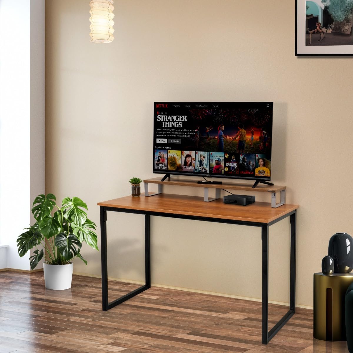 INVISIBLE BED Desser Walnut TV Stand, Laptop, Computer, All-in-One Riser [100X23X11.8 cm] (B0C96T7RQW) Amazon Price History, Amazon Price Tracker