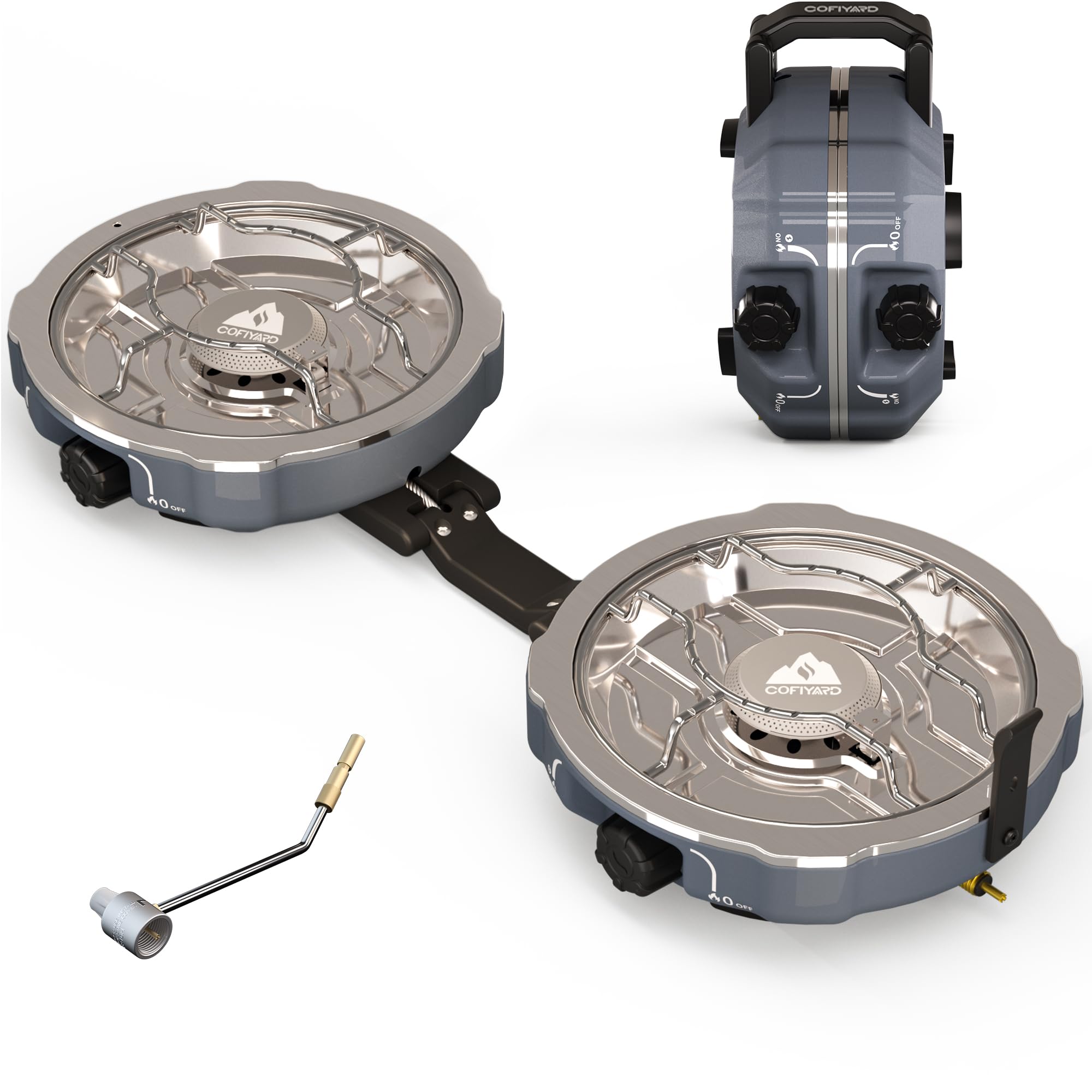 Cofiyard 2 Burner Propane Camping Stove