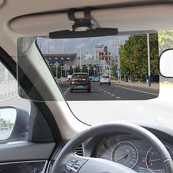 Hongfa Universal Car Visor Extender - Polarized Sunglass Holder, Anti Sun Glare, UV Protection