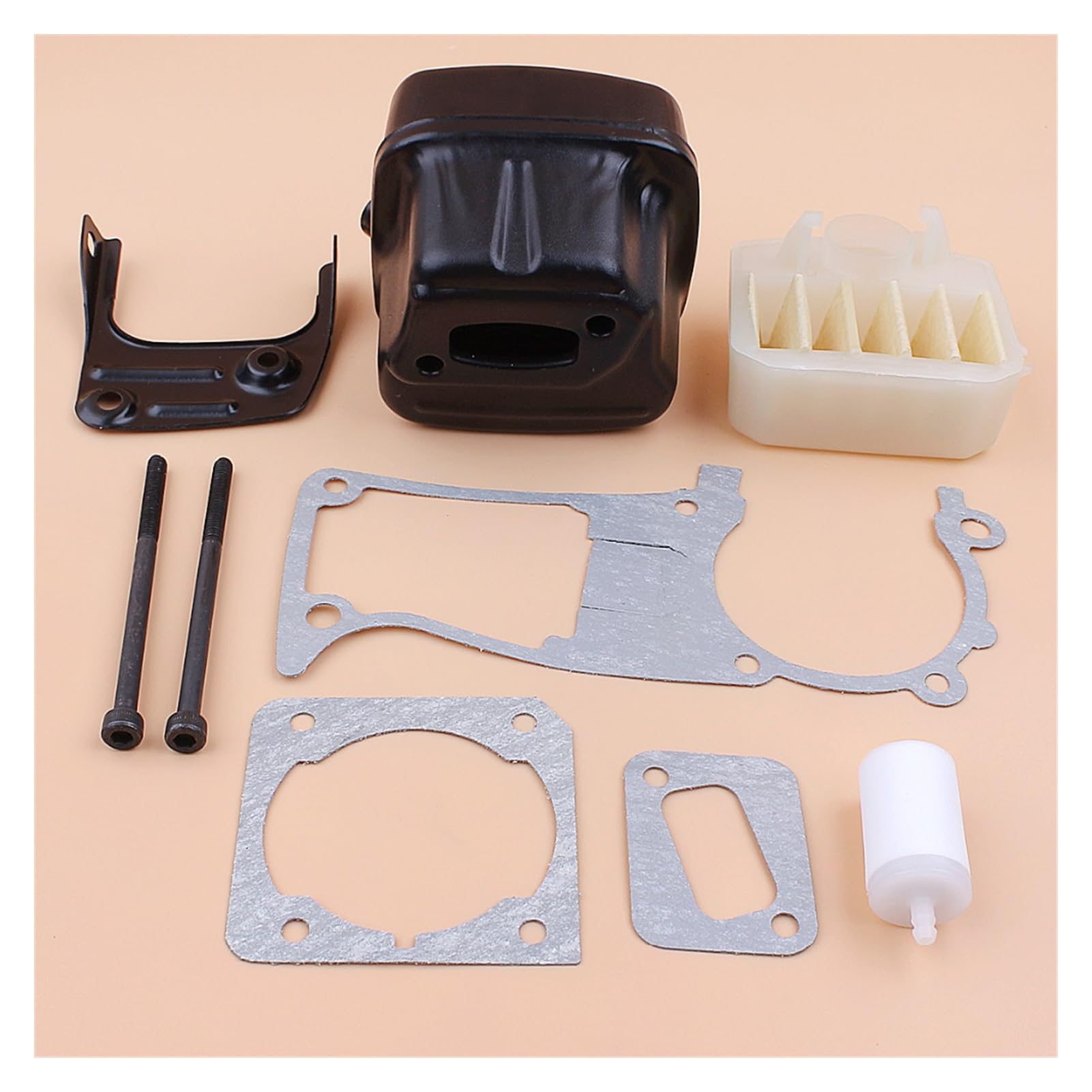1 Juego de pernos de soporte de silenciador, Kit de juntas de filtro de aire for 351 353 350 340 345 346 XP, piezas de motosierra de gasolina 503 86 27 03