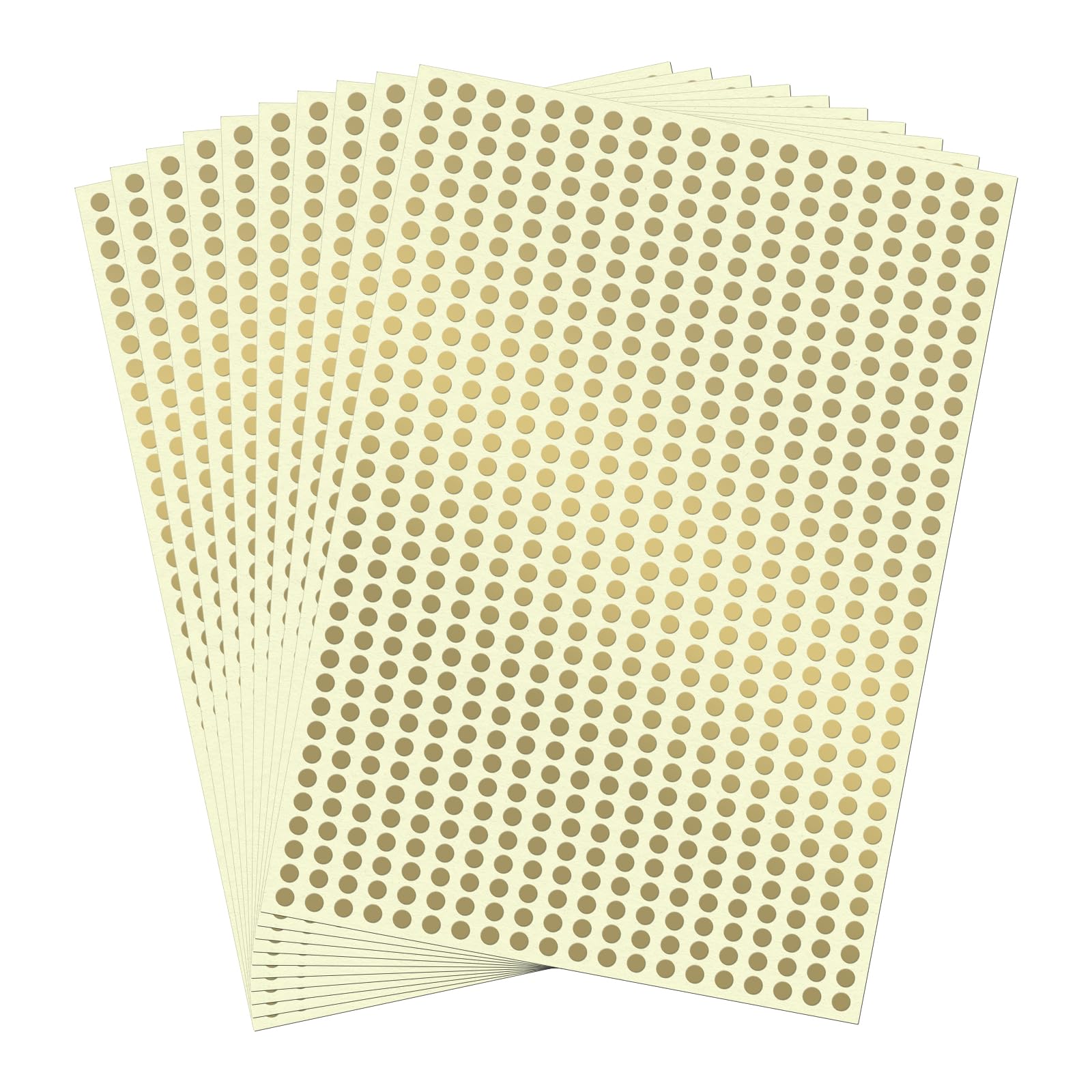 FINDAT 7000 PCS Gold Dot Stickers 6mm Colour Coding Labels Sticky Dots Waterproof Self Adhesive Circle Round Stickers for School DIY Calendar