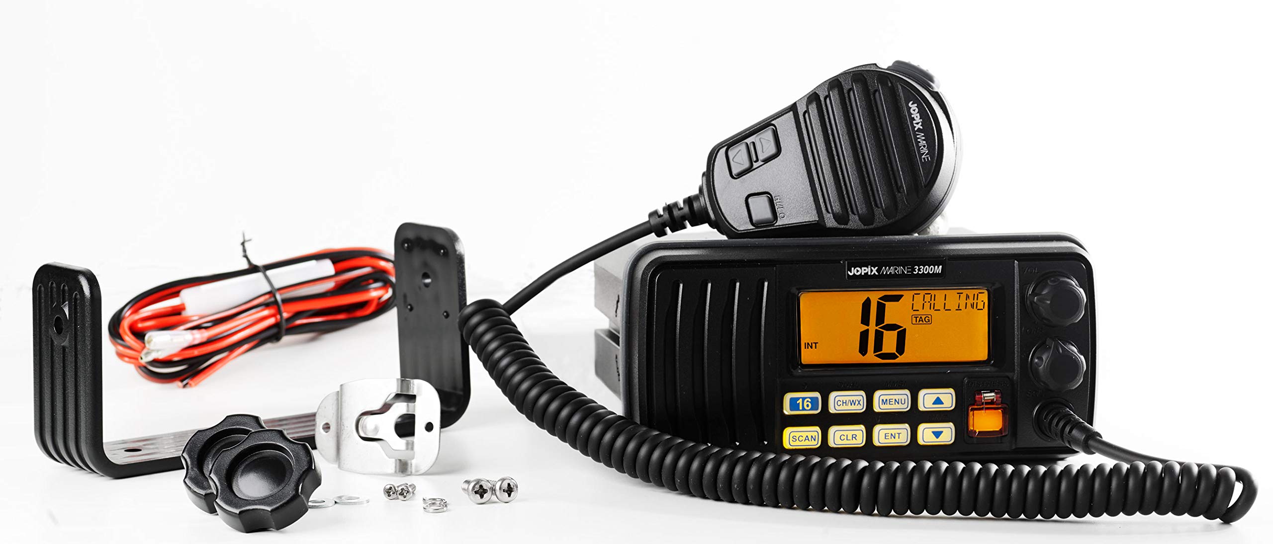 Jopix Marine 3300M VHF Nautico Fisso DSC Classe D Radio Marina 25W Impermeabile IP67 55 Canali Doppio Triplo Ascolto