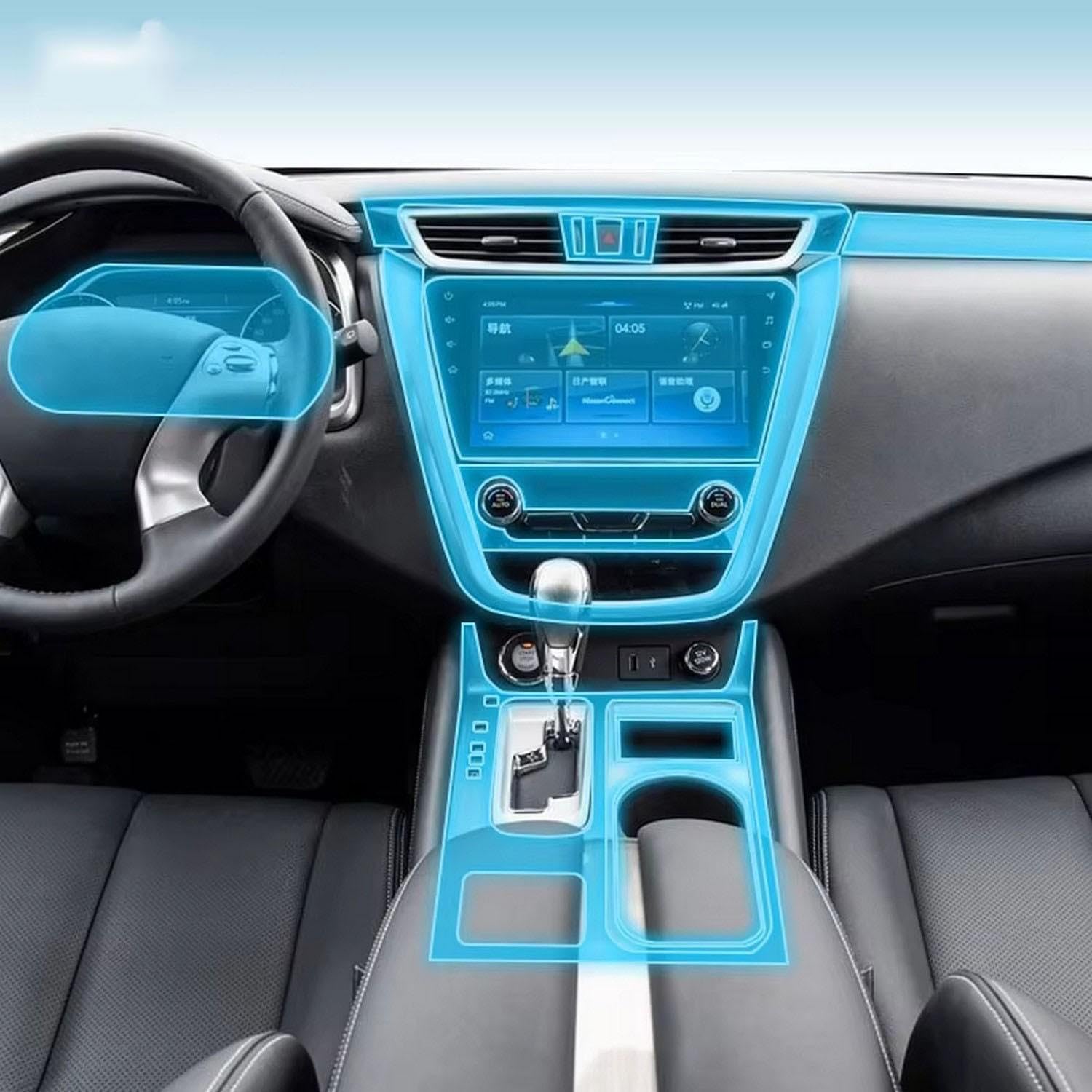 Film PPF anti-rayures FOEBE en TPU pour console Nissan Murano 2019-2024