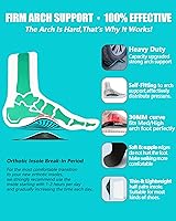 Vista 6 de Plantillas de soporte de arco alto para alivio de la fascitis plantar para mujeres y hombres, plantillas ortopédicas de 3/4 de longitud, plantillas