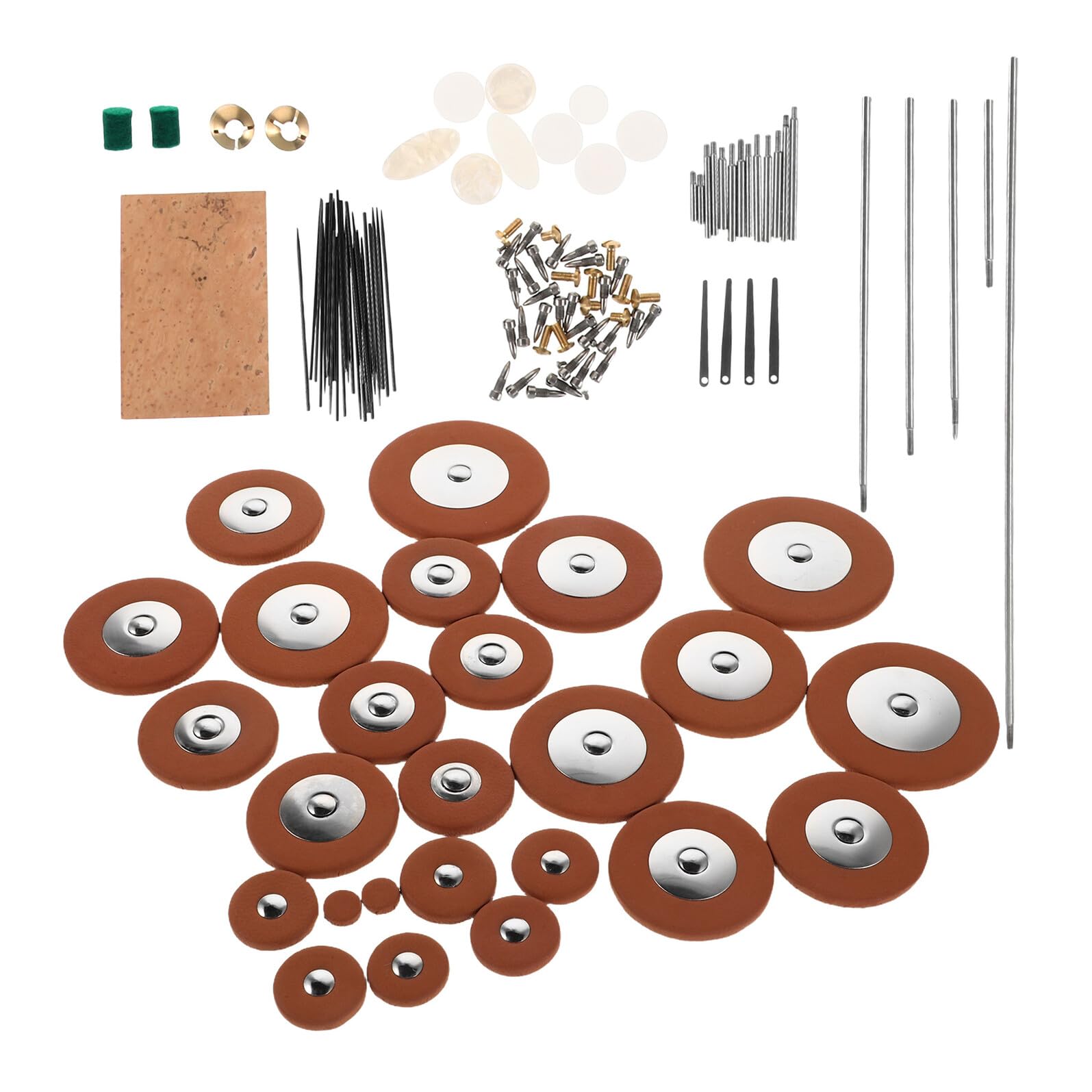 Reparaturset und Halsschrauben mit Instrumentenreparaturpads für Tenorsaxophon aus Metall und Kunststoff Federnadeln für Einfache Handhabung bei Persönlicher