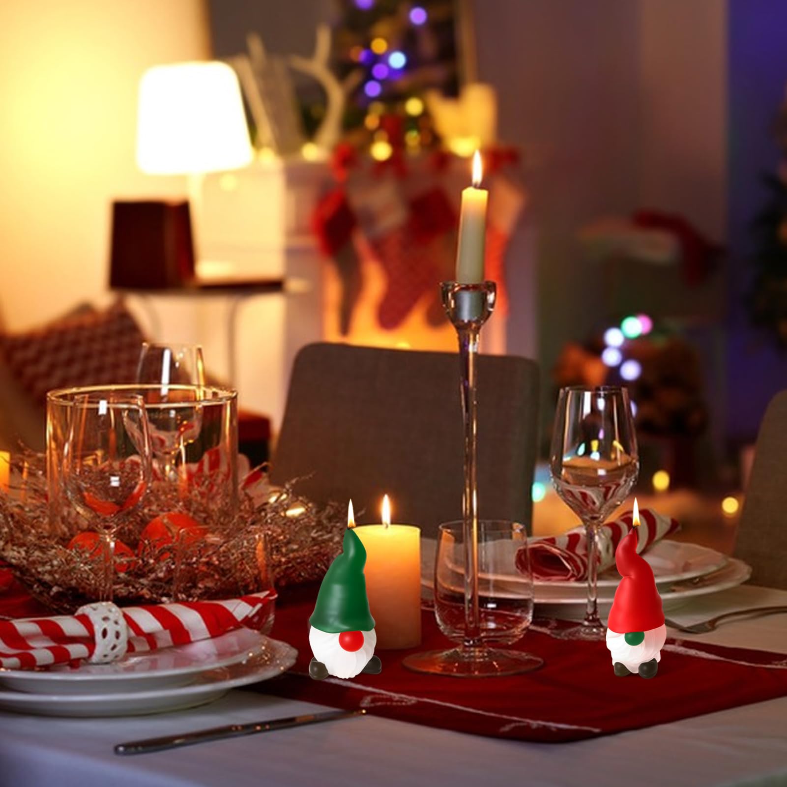 2 Stampi In Silicone 3D A Forma Di Babbo Natale Per Candele E Saponi - Due Design, Dimensioni 5,8x5,1x10,8 Cm, Fai Da Te Natalizio - 2