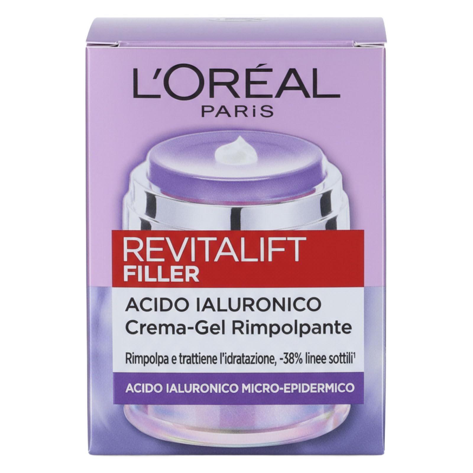 L'Oréal Paris Lumi Glotion Illuminante Liquido Illumina e Idrata Viso e Corpo Tonalità 902 Light Glow da 40ml + Revitalift Filler Crema Gel Viso Rimpolpante con Acido Ialuronico da 50ml