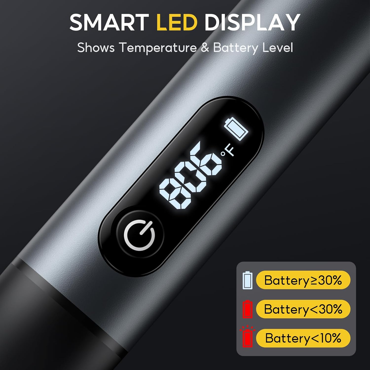 Cordless Soldering Iron Kit with LED Display, 7s Fast Heat-up, 392–842°F Adjustable Temp, Auto Sleep, 3 C210 Tips, USB-C Portable Soldering Pen for Precision Repair & DIY