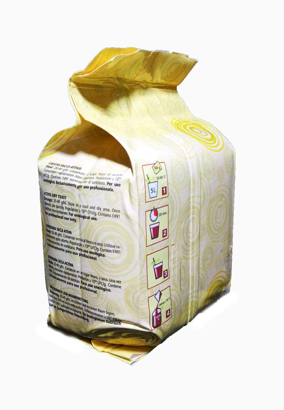 Levadura para vino tinto. 500 Gramos. Uso enológico. Fermentación con Saccharomyces cerevisiae Red wine yeast