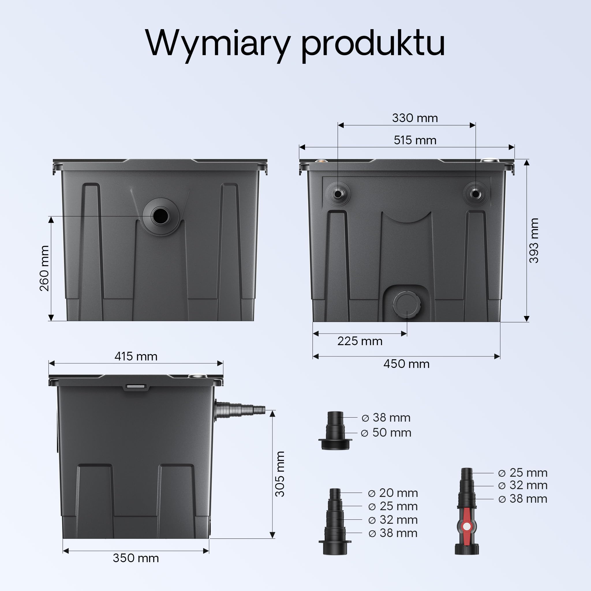 Zestaw filtrów do stawu o pojemności 12000 l z oczyszczaczem do stawu 18 W i pompą CTF ECO o mocy 20 W