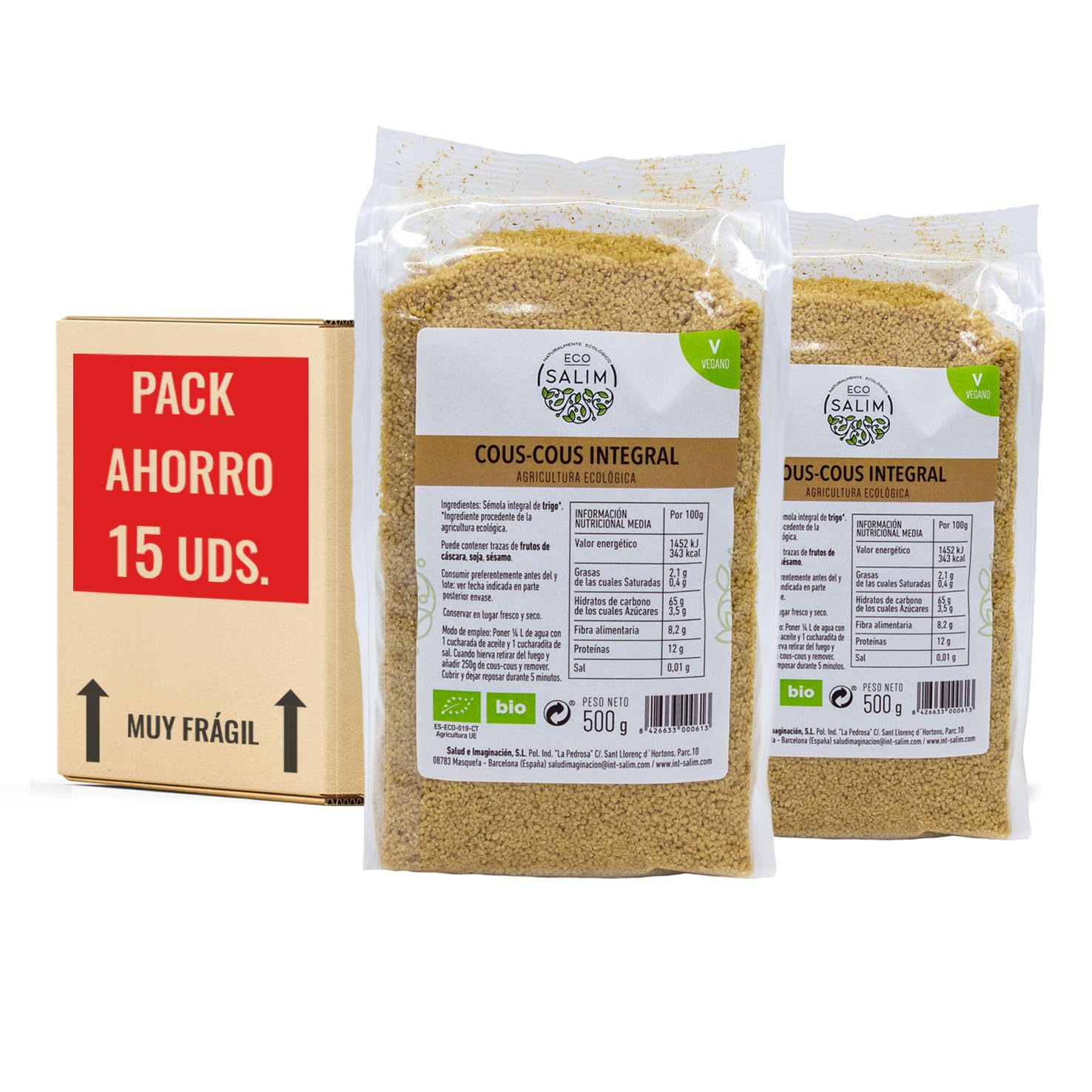 ECO SALIM - CUSCUS INTEGRAL BIO PACK 15 UDS.