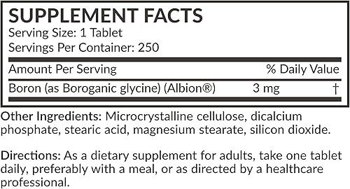 Miniatura 6 de Futurebiotics Boro 3 mg, vegetariano, sin OMG, quelado para absorción, 250 tabletas