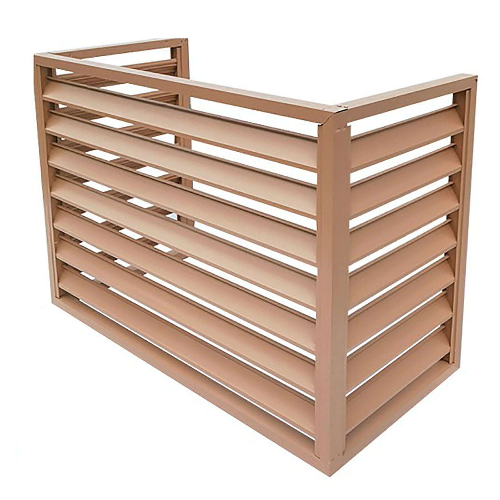 Outdoor Air Source Heat Pump Cover Condenser Protective Aluminum Mini-Split Condenser Cover Ideal for Plant Stand and Concealing Ac Unit (3sides-Champagne,110x60x80cm)