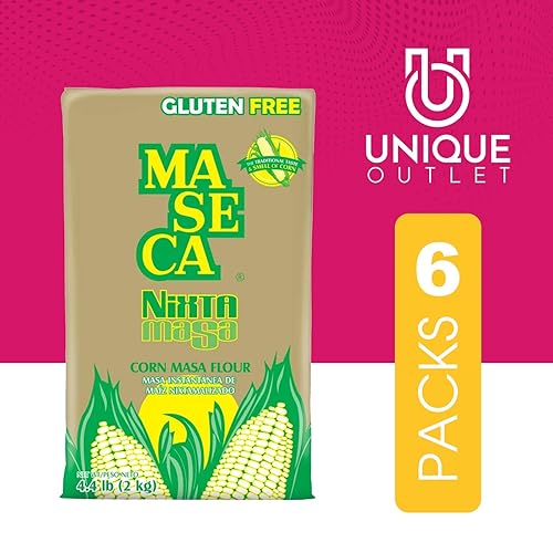 Miniatura 2 de Maseca - Paquete de 6 unidades de harina de maíz instantánea Nixtamasa, 4 libras, sin gluten + 2 bolsas herméticas reutilizables para almacenamiento