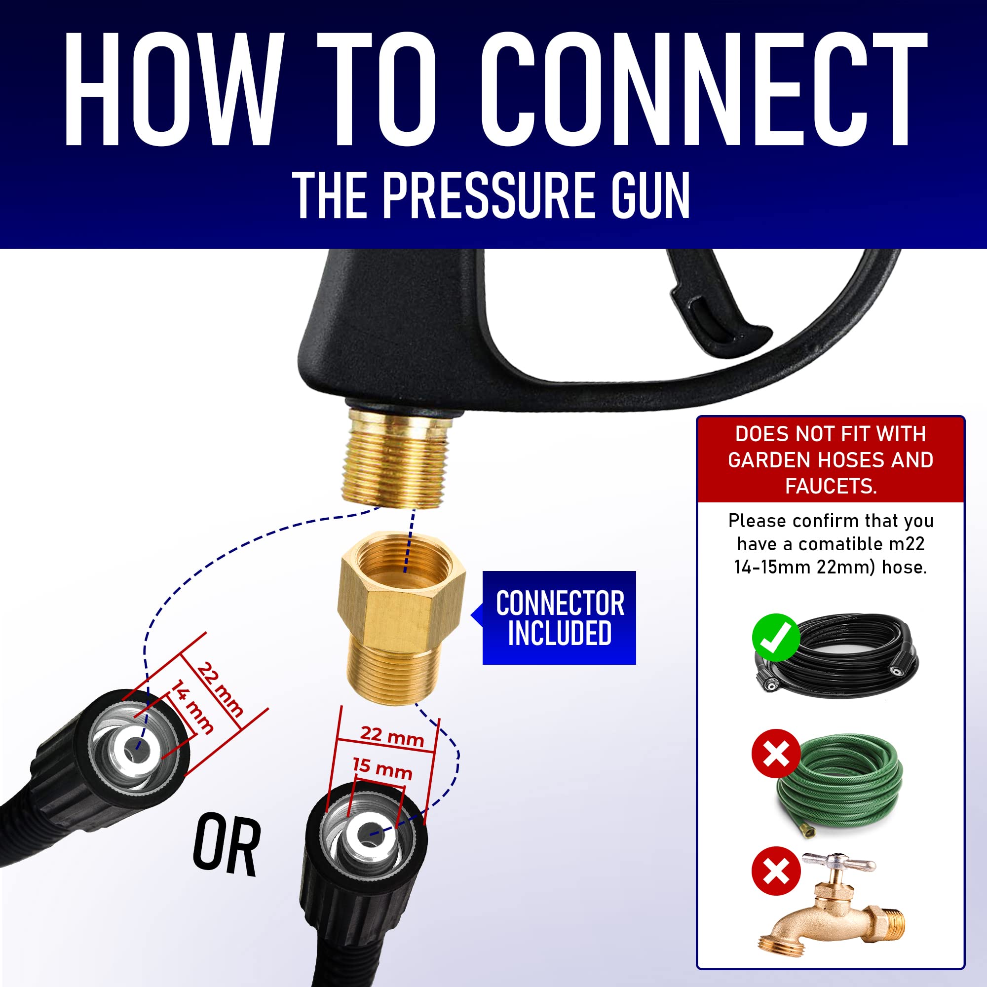 Scuddles Foam Cannon Snow Foam Lance with 1/4" Quick Connector, 5