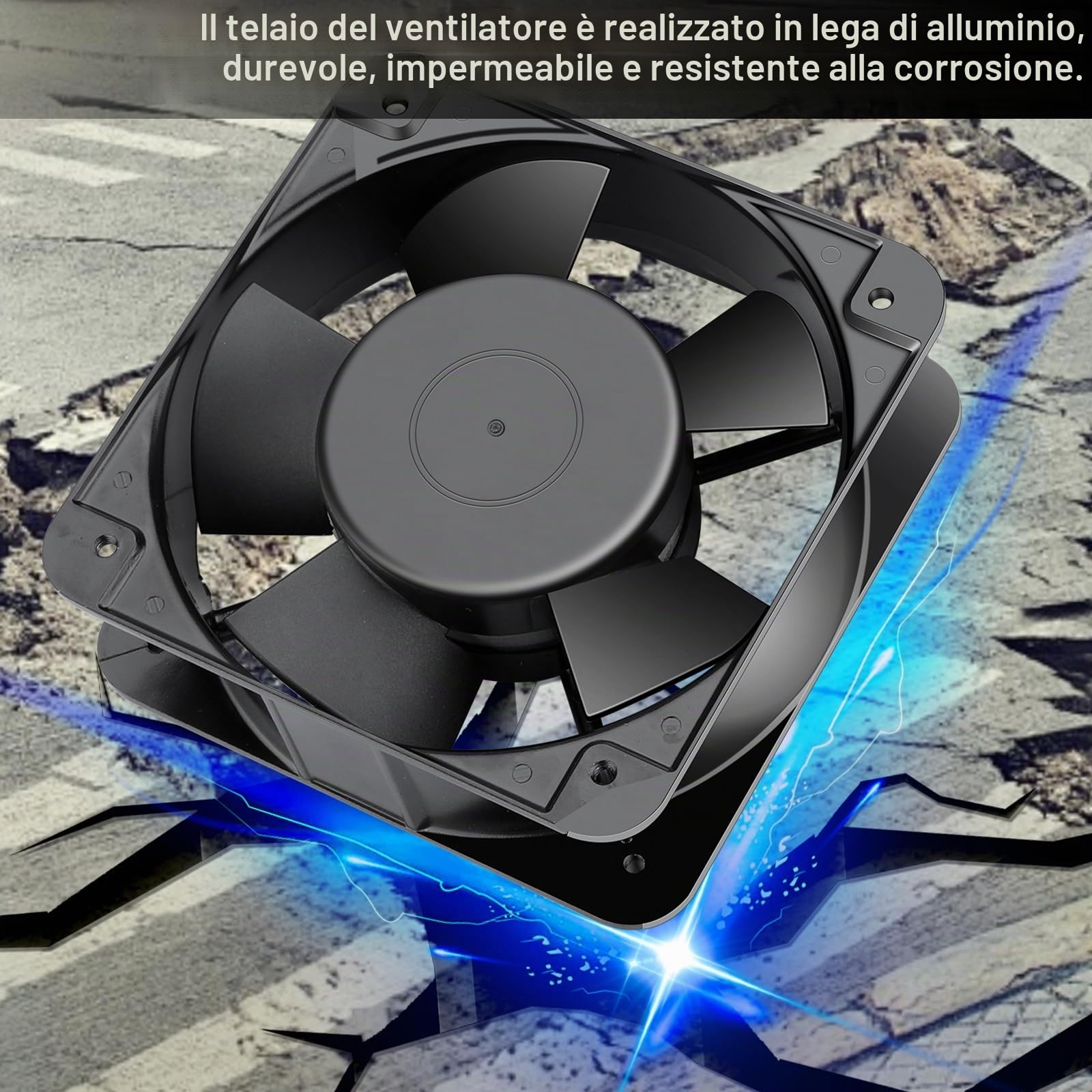 Ventola, 230 V, 150 mm, x 50 220 doppio cuscinetto a sfera 15050, di raffreddamento assiale, CA 240 senza spazzole, 201CFM, per postazione lavoro, garage, ventilazione industriale, scarico