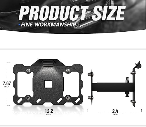 Miniatura 4 de Marco de matrícula de neumático de repuesto con luz LED compatible con Jeep Wrangler JK JKU y TJ y YJ 1987-2018, soporte de matrícula para montaje