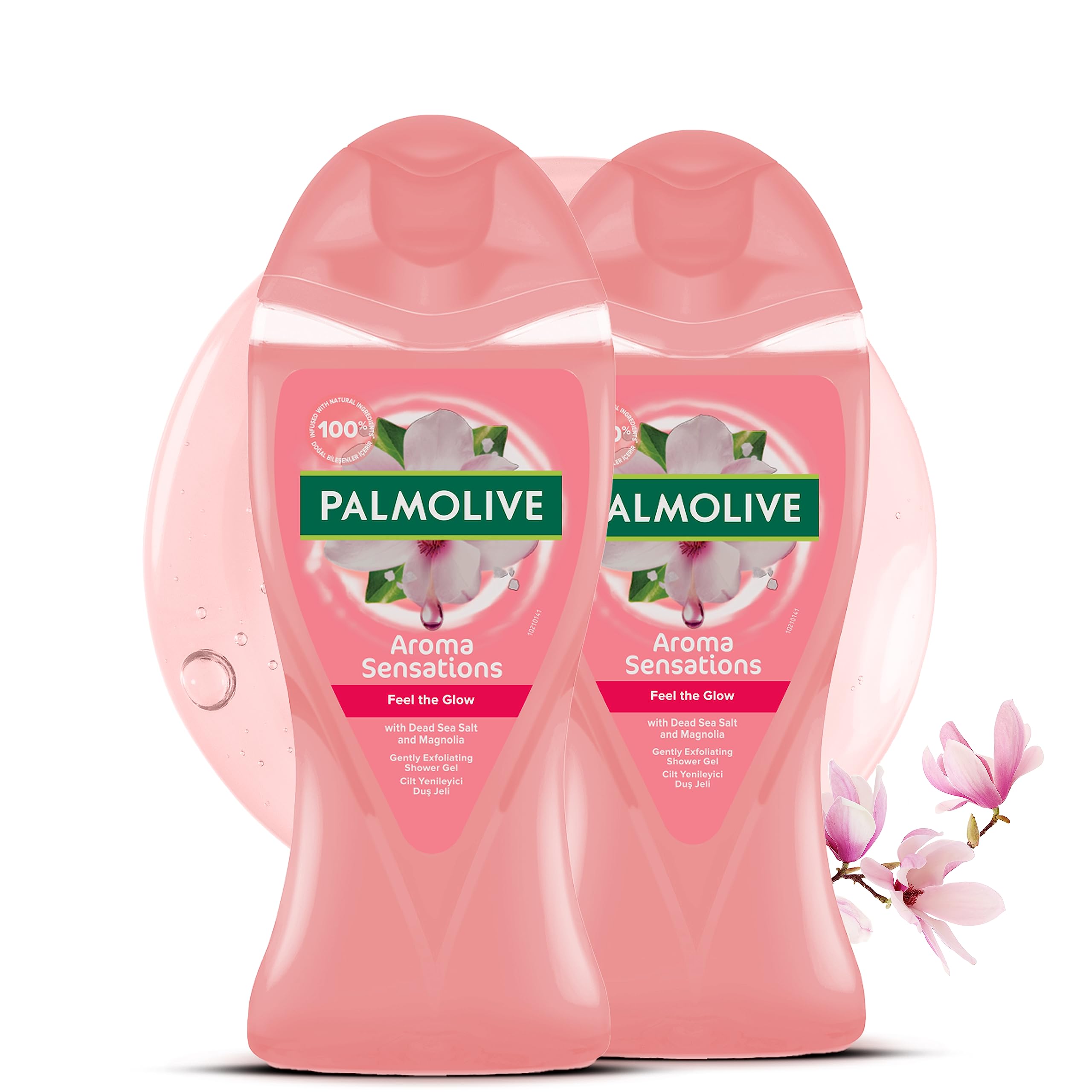 Aroma Sensations Feel the Glow Body Wash with Dead Sea Salt and Magnolia Shower 250 mL - 2 pieces