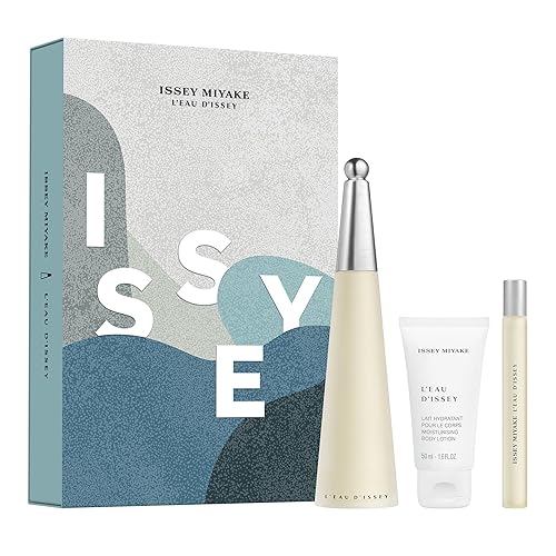 Issey Miyake L'Eau d'Issey Eau de Toilette - Set de fragancias navideñas para mujer, incluye Eau de Toilette (3.4 fl oz), loción corporal hidratante