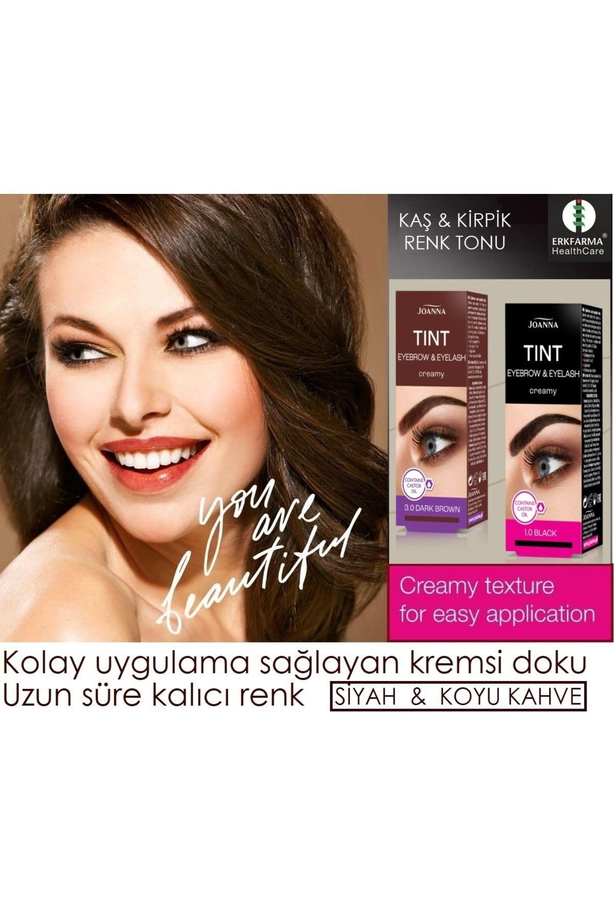 Joanna Kaş Kirpik Krem Boya Siyah Renk (Boya Ve Oksidan) - 12 Kutu
