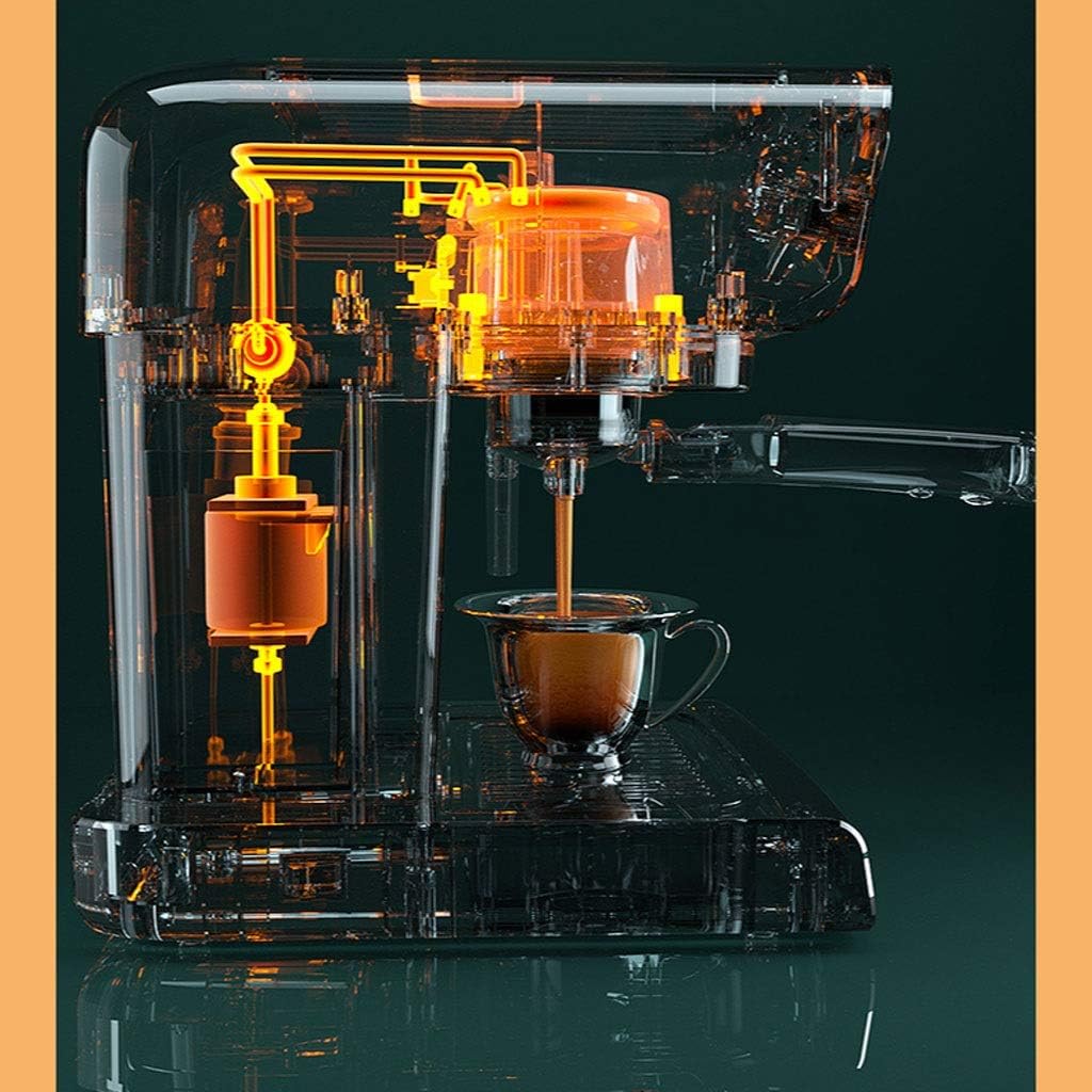 Retro Semi-automatic Coffee Machine Household Espresso Pump Type Mini Integrated Milk Frother