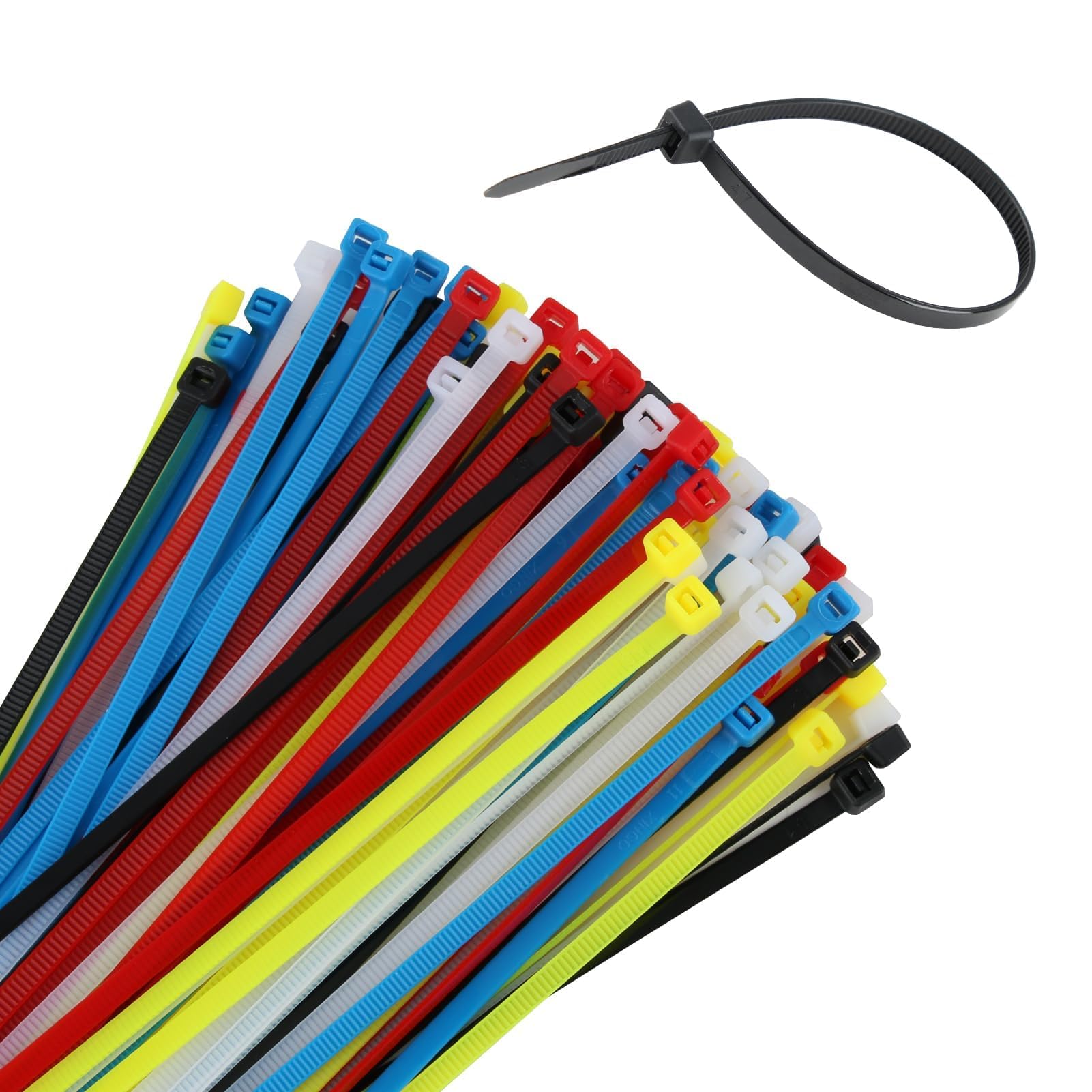 Colliers De Serrage Réutilisables - 100 Pièces, 4x200mm, 6 Couleurs | Nylon Résistant UV, Capacité 50 Lbs | Pour Câbles, Jardin, Atelier