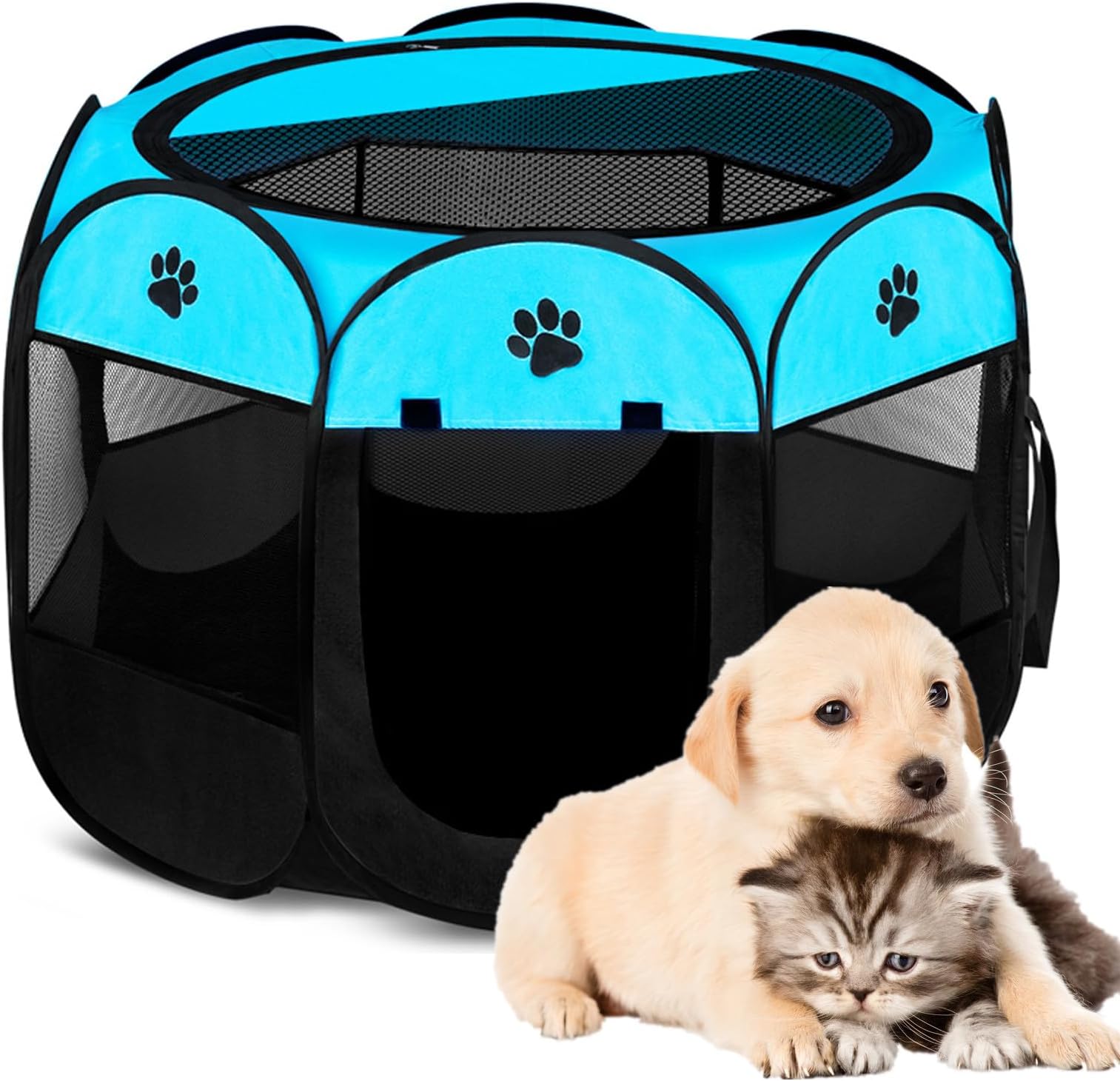 Parkland Pet Portable Foldable Playpen Exercise Kennel Dogs Cats Indoor/Outdoor