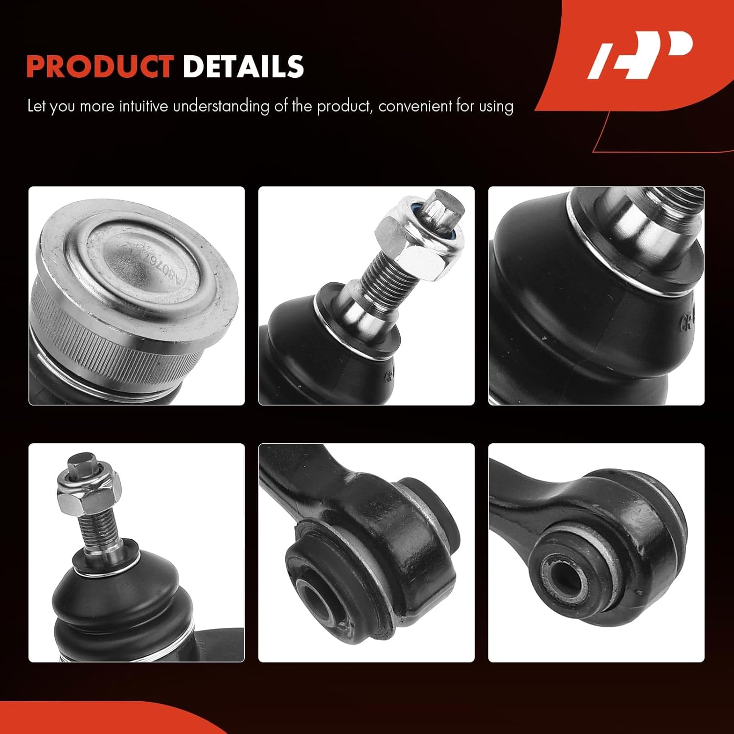 A-Premium Set of 4, Front Upper Control Arm, Lower Ball Joint, Compatible with Jeep Liberty 2005 2006 2007