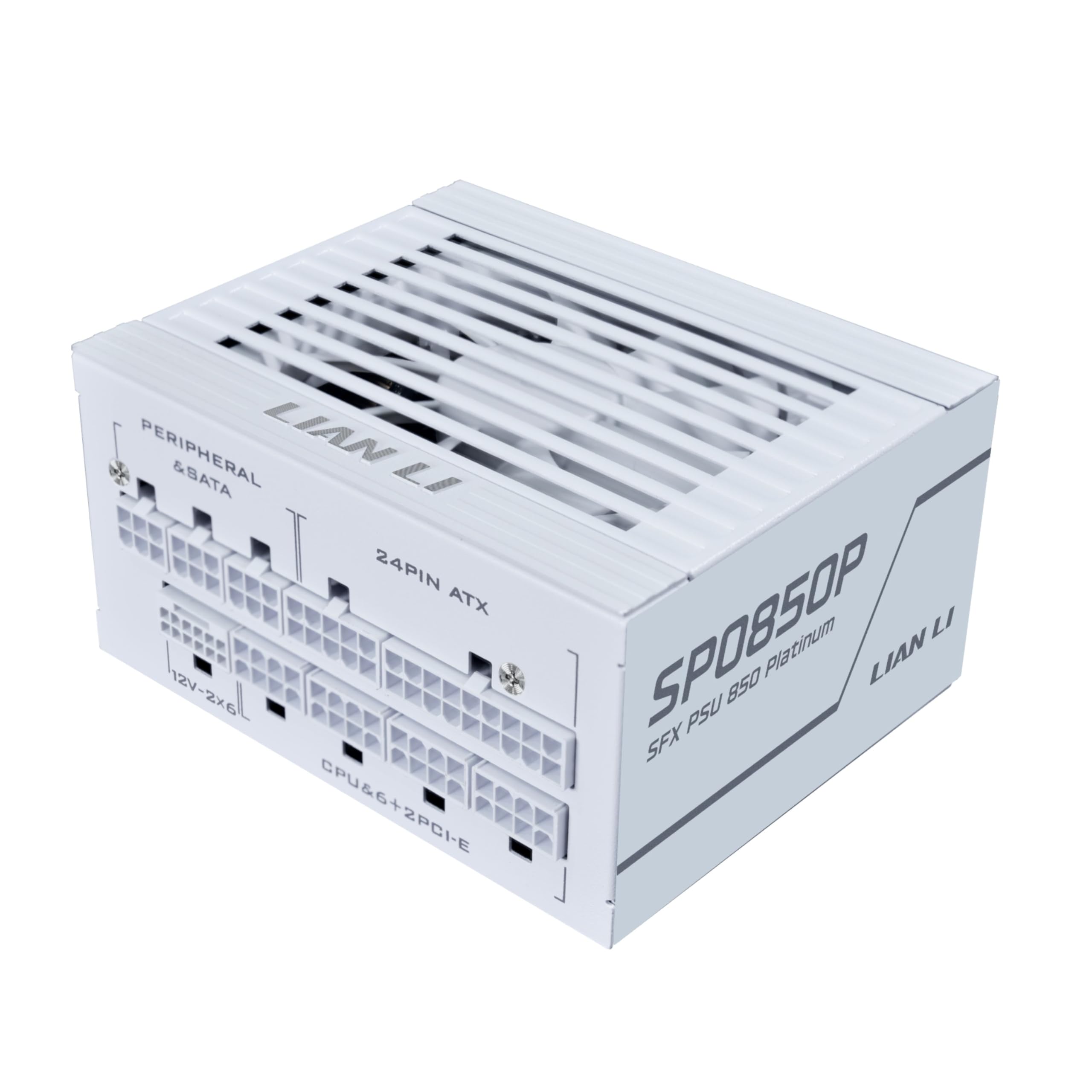 Lian Li SP850 Platinum - Fuente de alimentación de Factor de Forma SFX de 850 W con Cable de 12 V-2 x 6 - Cumple con ATX 3.1 y PCIE 5.1 - Modular Completo - Condensadores 105C 100% japoneses - Blanco