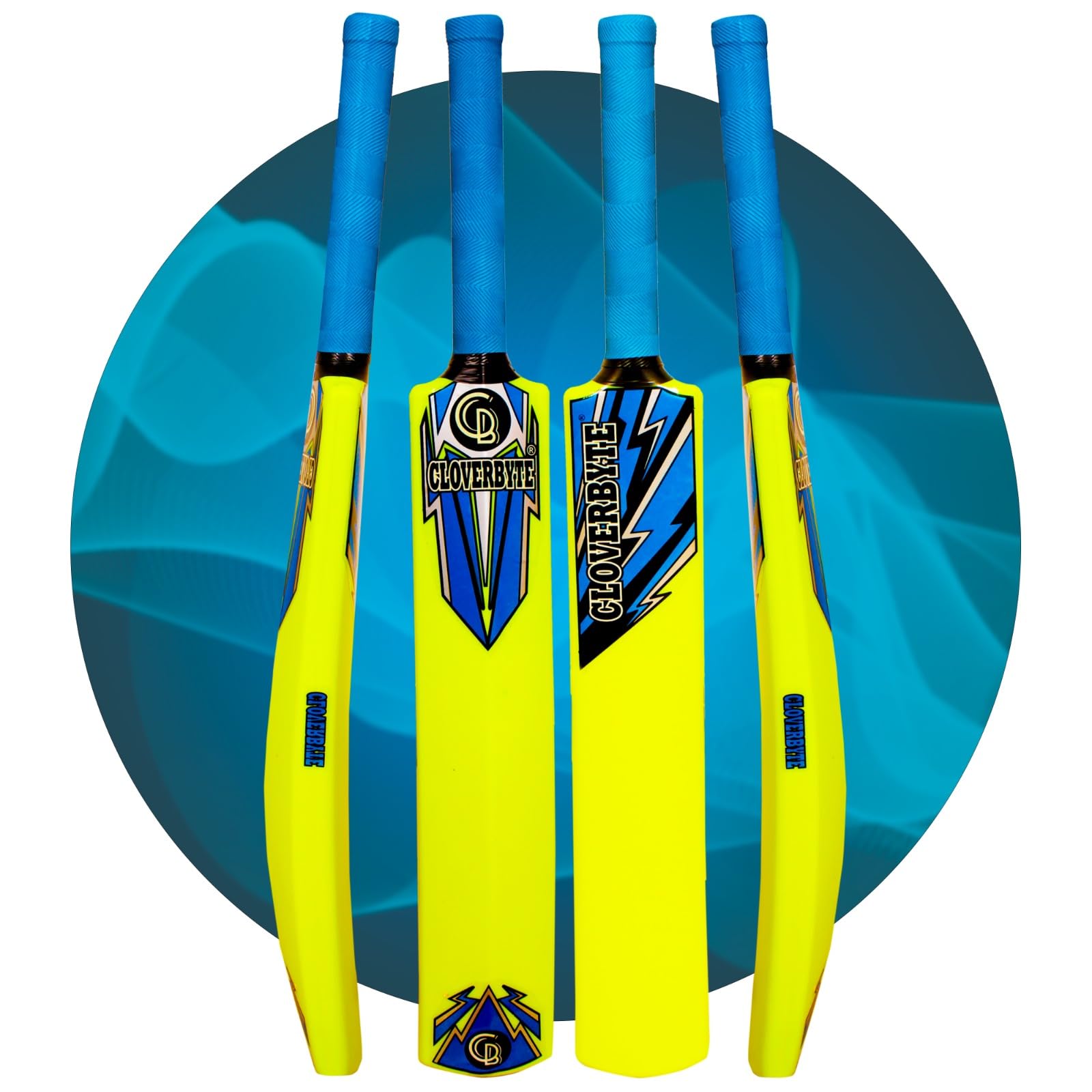 CLOVERBYTE Neon Green 5 No. Size Cricket Bat for Children Age Group 8-15 Years PVC/Plastic Cricket Bat