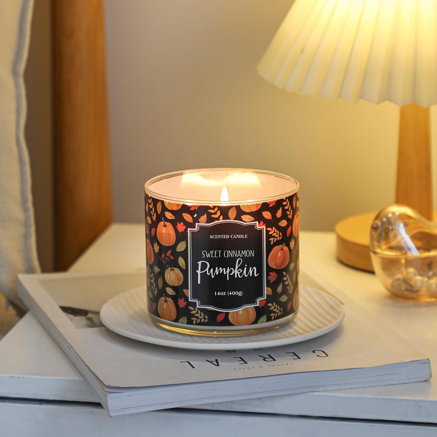 Fall Candles,Pumpkin Spiced Scented Candle,Fall Scented Candle Gift,14oz