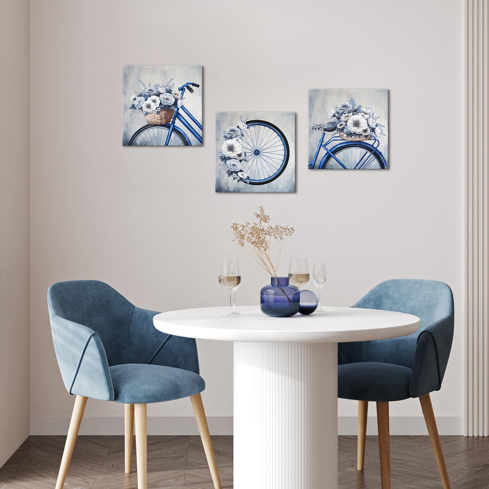 Amazon.co.jp: Visual Art Decor バスルーム 壁装飾 自転車 花 壁装飾