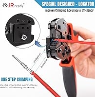 Vista 4 de JRready ST6339 Deutsch DT Conector 2 pines con herramienta de crimpado Deutsch (ACT-LY-16DT), conector DT gris de 2 pines (5 juegos), tamaño 16