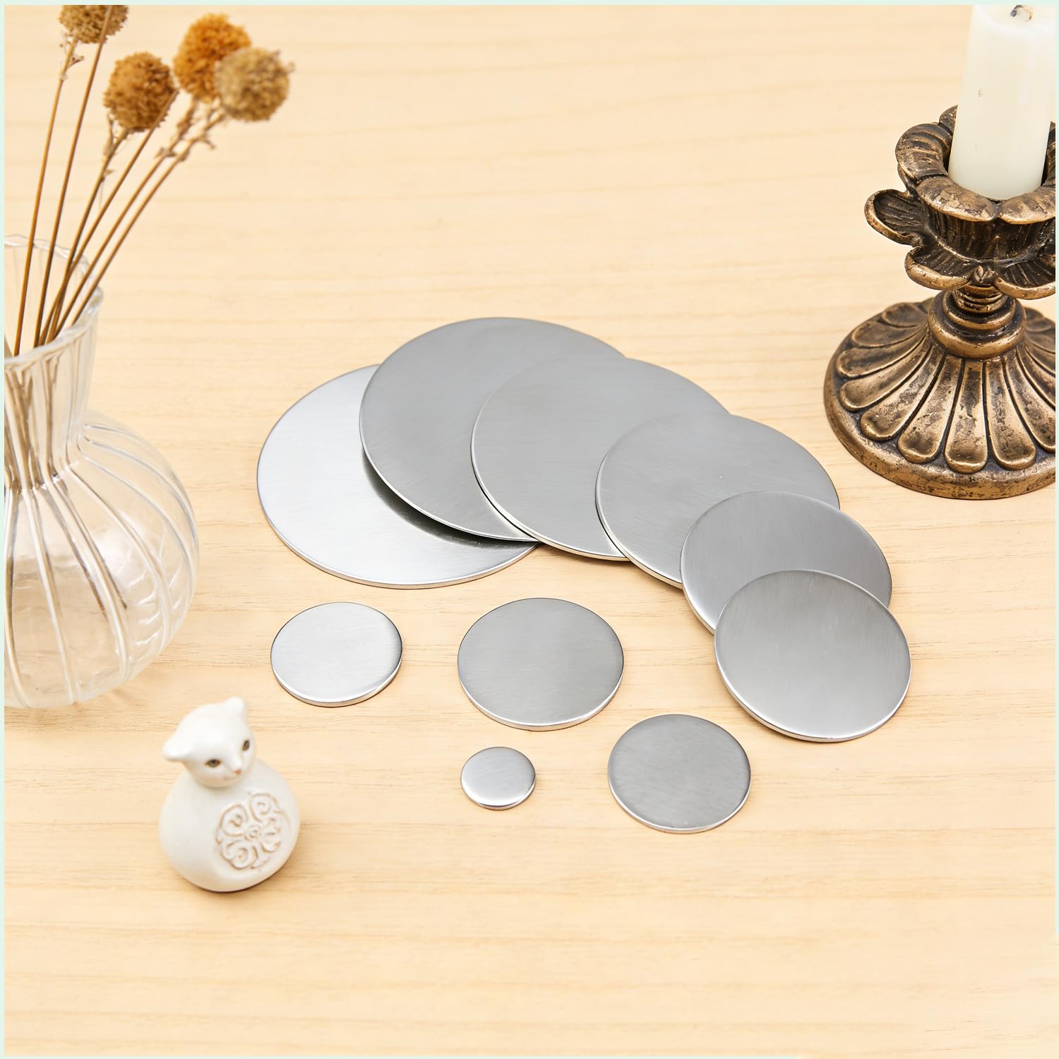 6061 Aluminum Discs - 4 Pack, 6 Inch Round -4