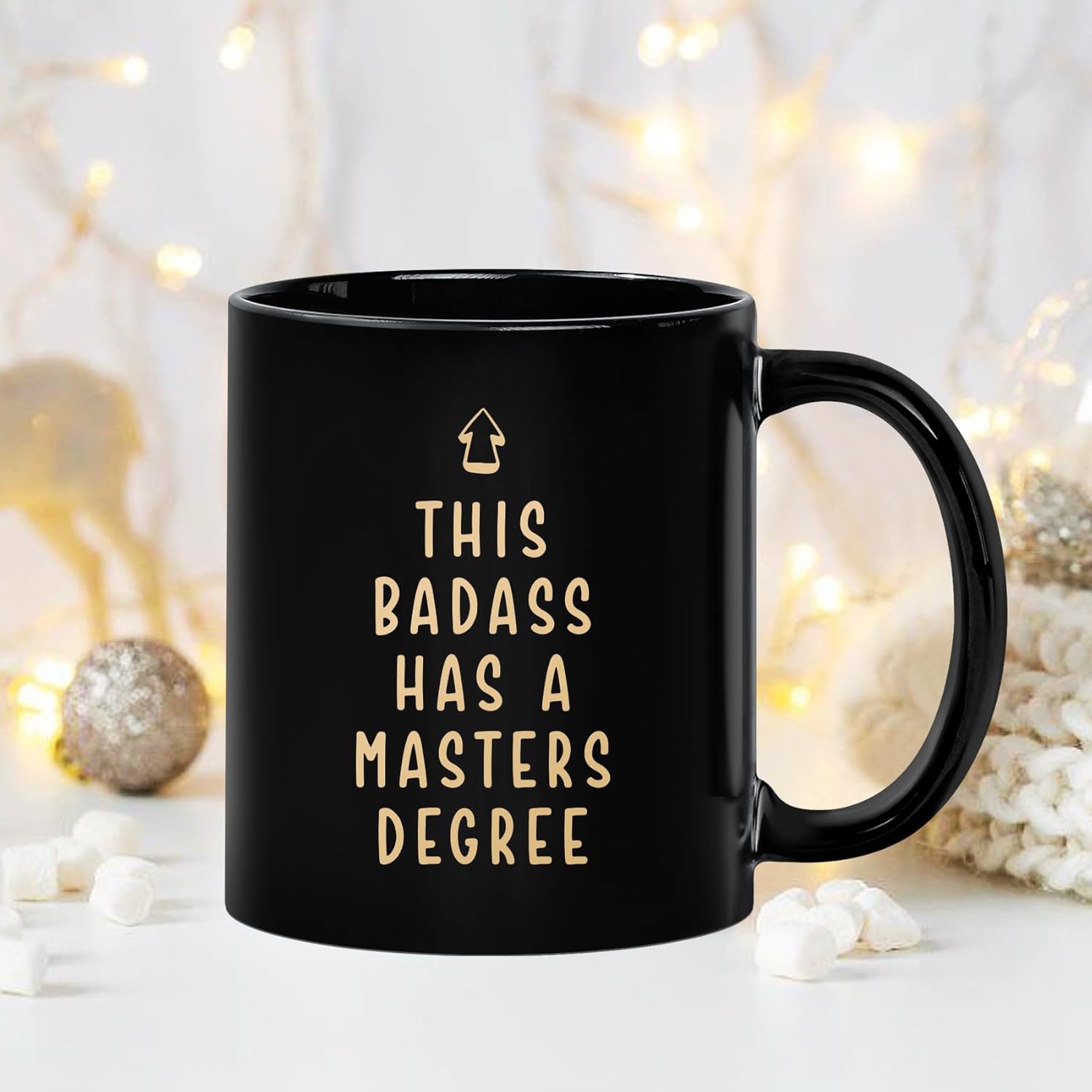 Graduation Gifts for Her/Him - Unique 11 oz This Badass Has a Masters Degree Coffee Mug - College Grad Gift for Home or Office, elegant coffee Cup for graduates -33 - Image 5