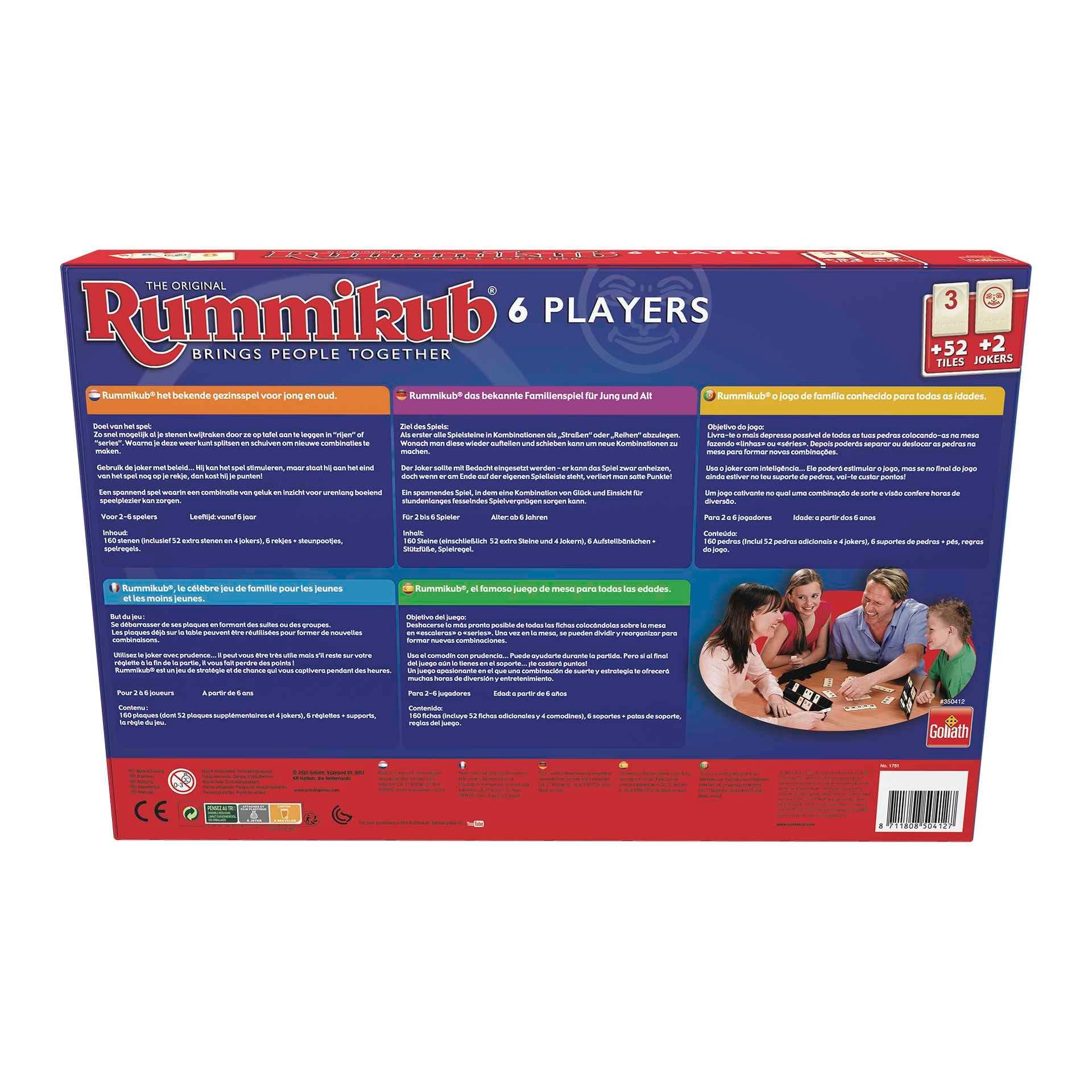 Jeu de société - GOLIATH - Rummikub original - 106 tuiles - Pour Jeu de société - GOLIATH - Rummikub original - 106 tuiles - Pour