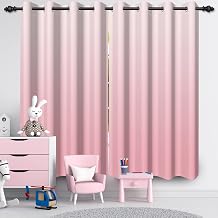 Blackout Curtains for Bedroom Thermal Insulated Window Treatment Panels Room Darkening Blackout Drapes for Living Room Bedroom Draperies Pink, 84" L x 52" W