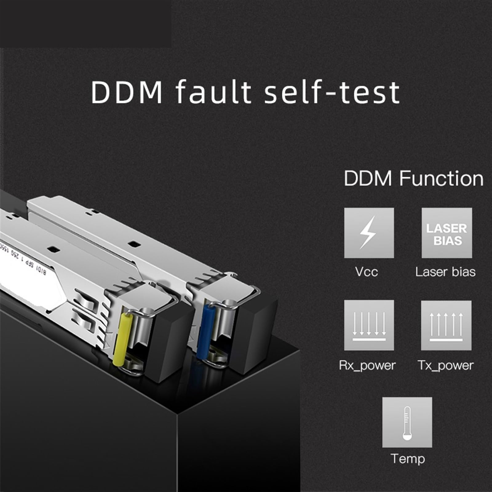 Transceptor óptico de fibra única LC SFP de 1 Gb, interruptor SFP de fibra Gigabit de 3 a 80 km, compatible con interruptor Mikrotik/Cisco (1 par de 3 km)