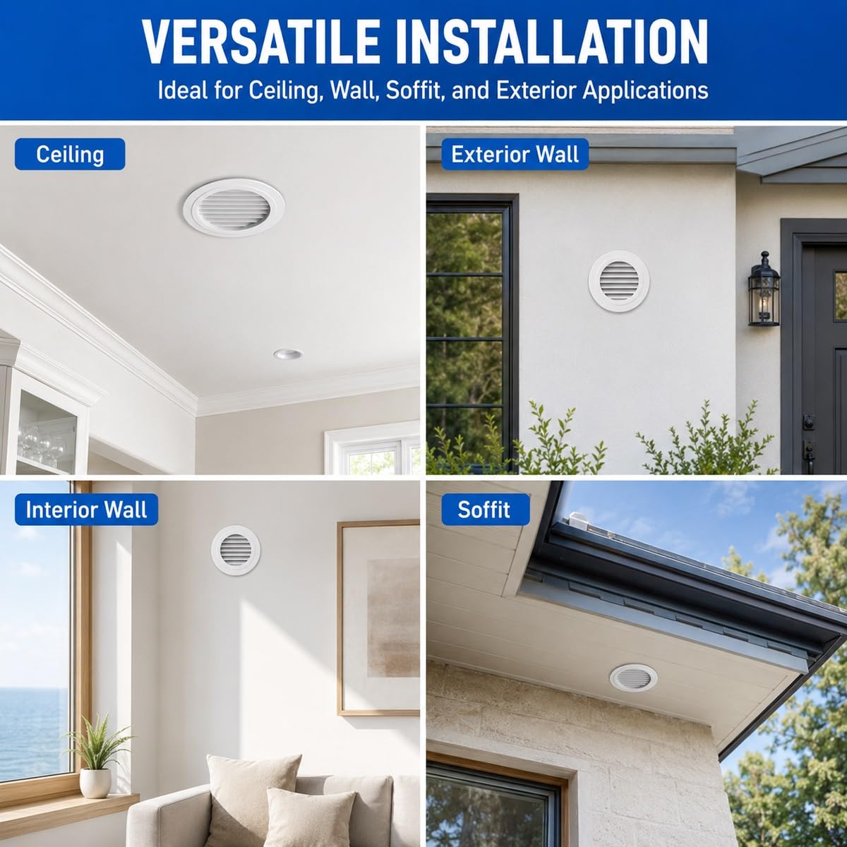 13 Pezzi Griglia Ventilazione ABS per Ufficio e Pareti Esterne