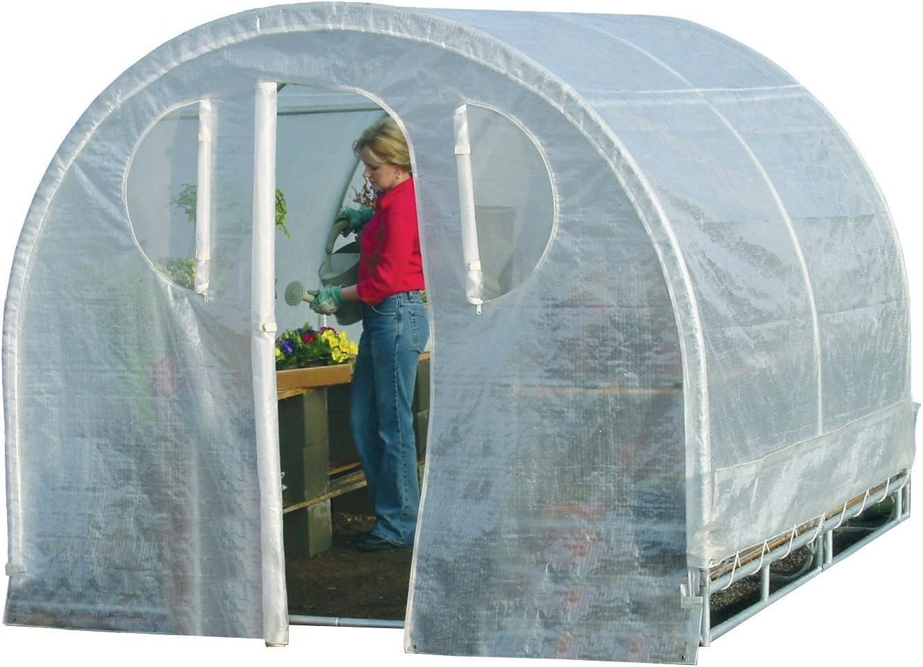 Polytunnel Hoop House Style Greenhouse (8' x 8')