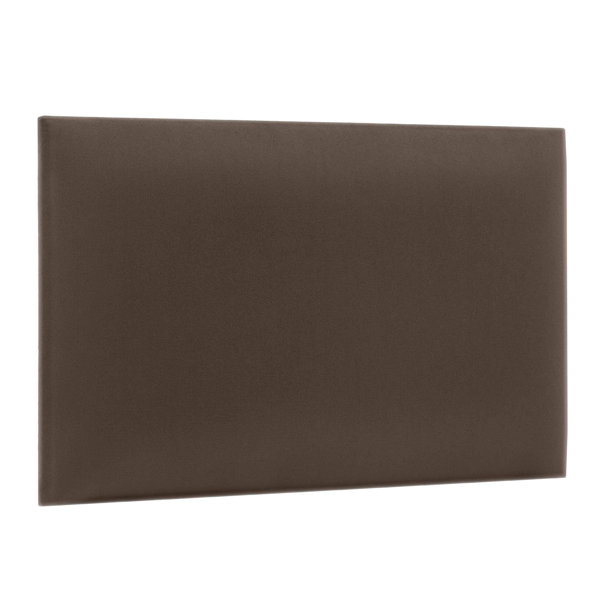 murando - Wall cushion as a headboard for a bed Rectangle Velvet 30x50 cm - Padded wall panel wall decoration for bedroom living room children's room - brown