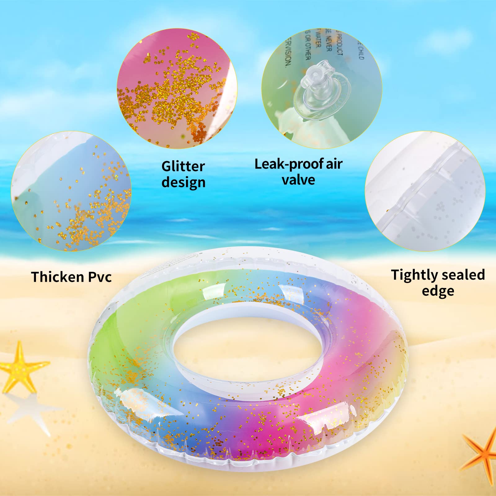 Anneau De Natation Pour Enfant Blue Dream, Anneau De Natation Gonflable Anneau De Natation Flottante Anneau De Natation Gonflable Avec Paillettes Jouets 58661 B Anneau De Natation Pour Enfant Blue Dream, Anneau De Natation Gonflable Anneau De Natation Flottante Anneau De Natation Gonflable Avec Paillettes Jouets 58661 B